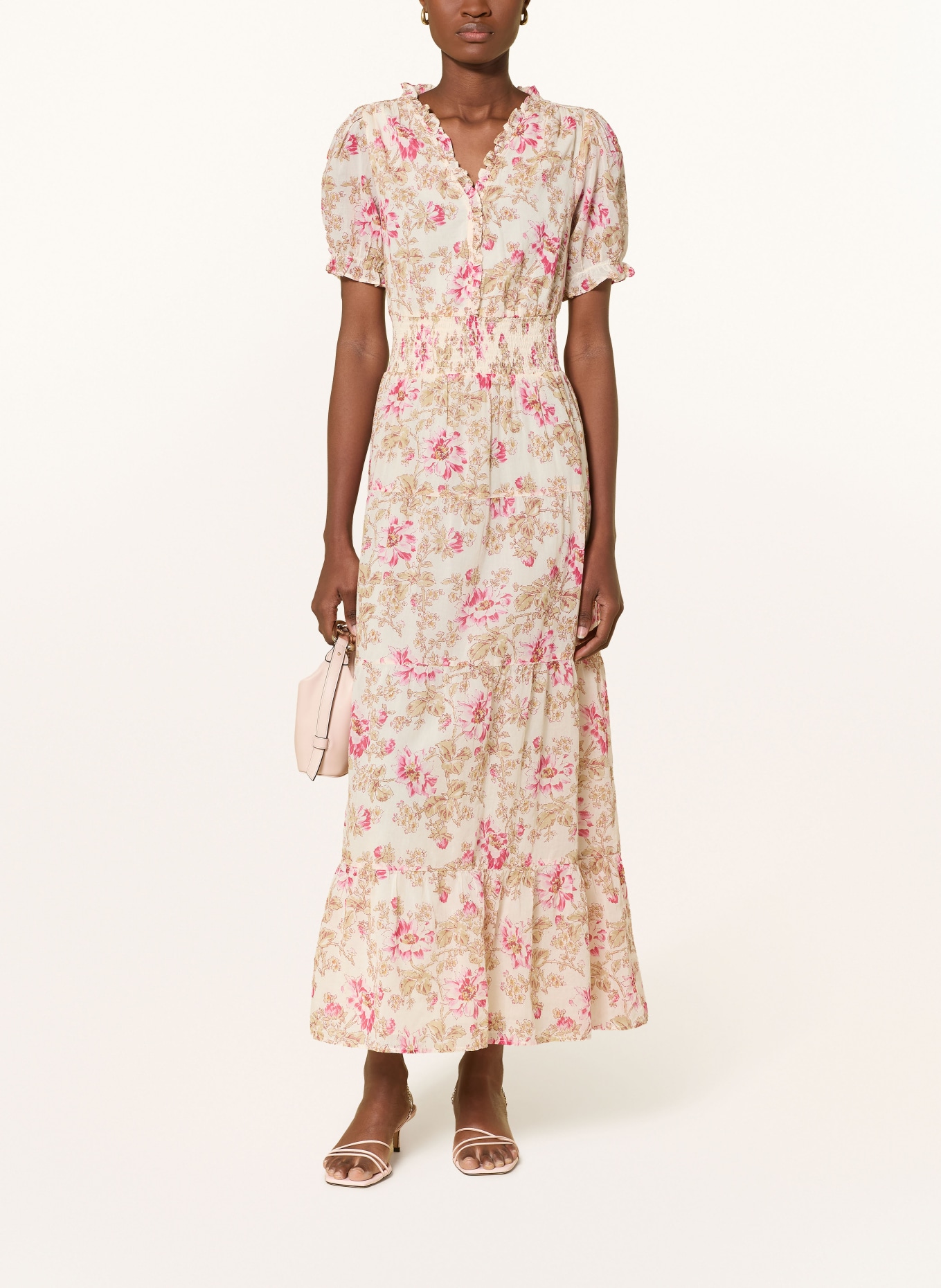 NEO NOIR Jurk KANZA: CRÈME / BEIGE / ROZE