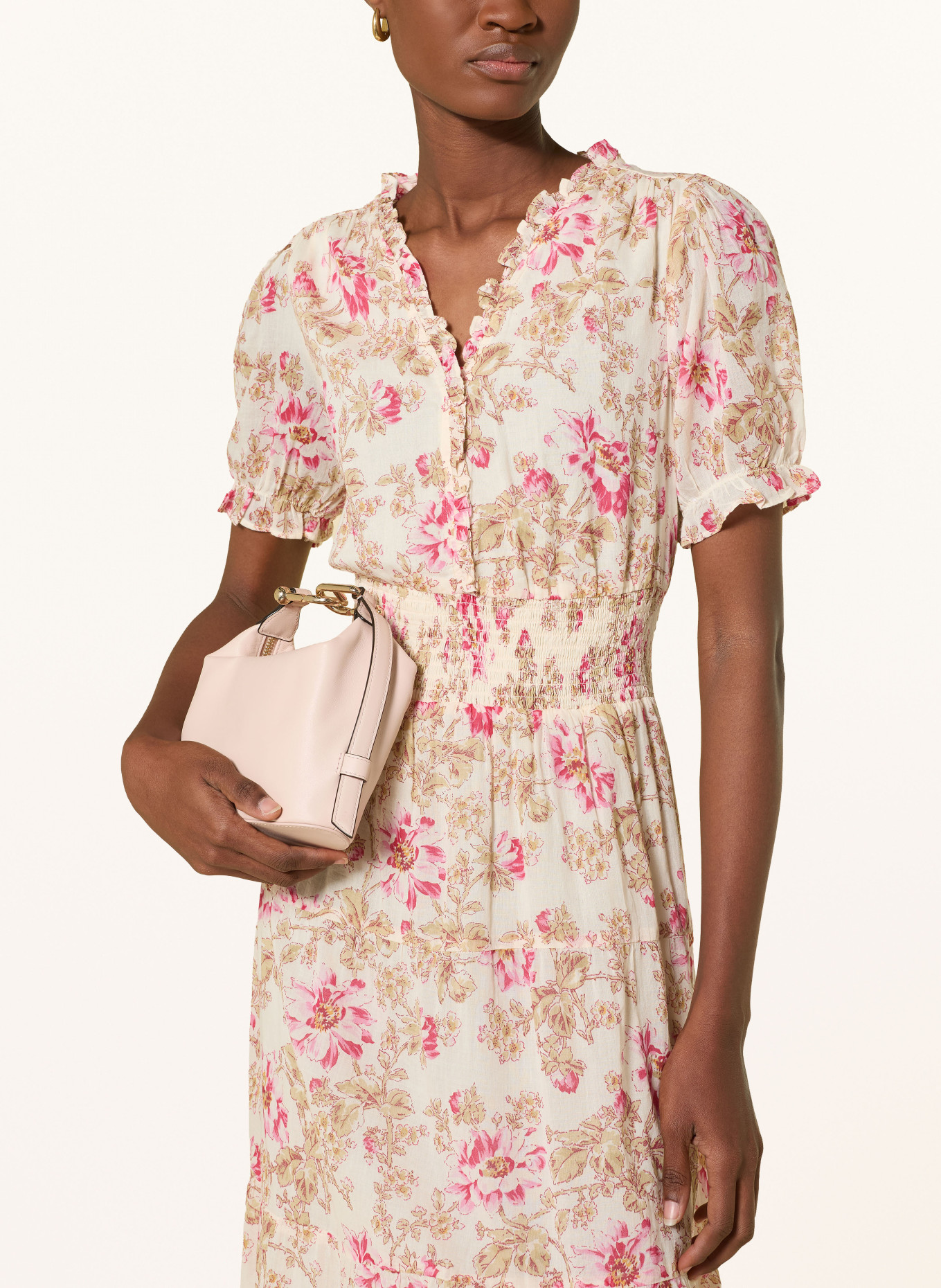 NEO NOIR Jurk KANZA: CRÈME / BEIGE / ROZE