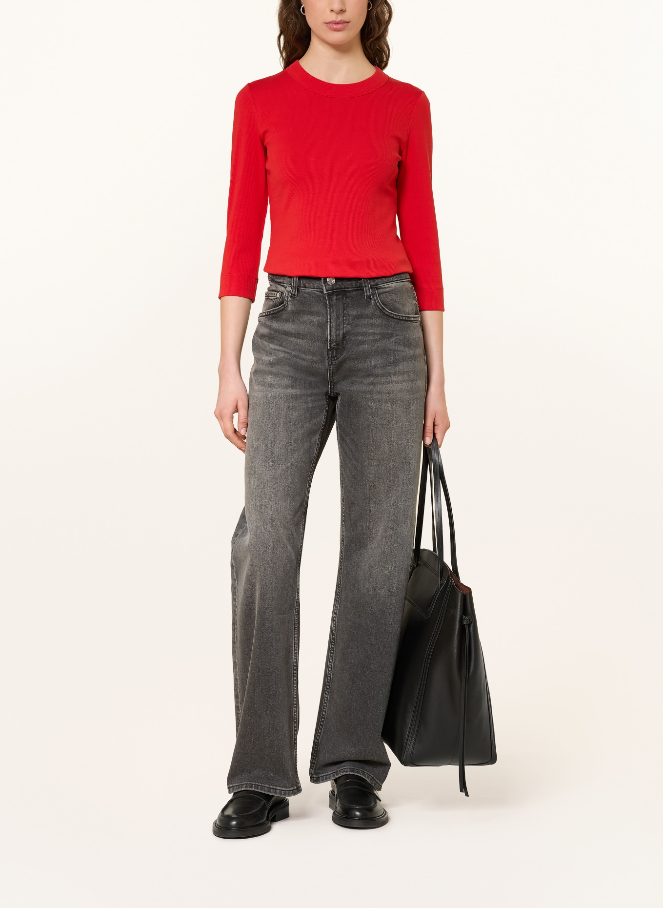 ARKET Koszulka z rękawem 3/4: CZERWONY