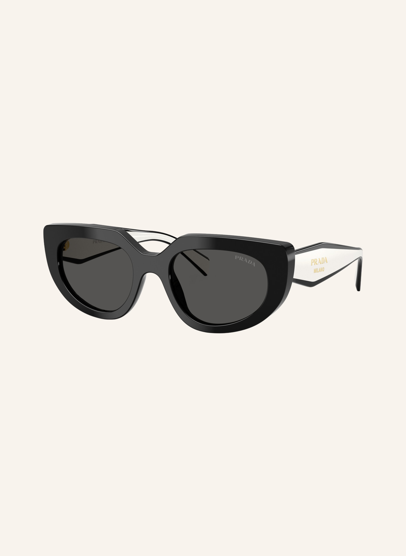 PRADA Sonnenbrille PR D02S: SCHWARZ/ DUNKELGRAU