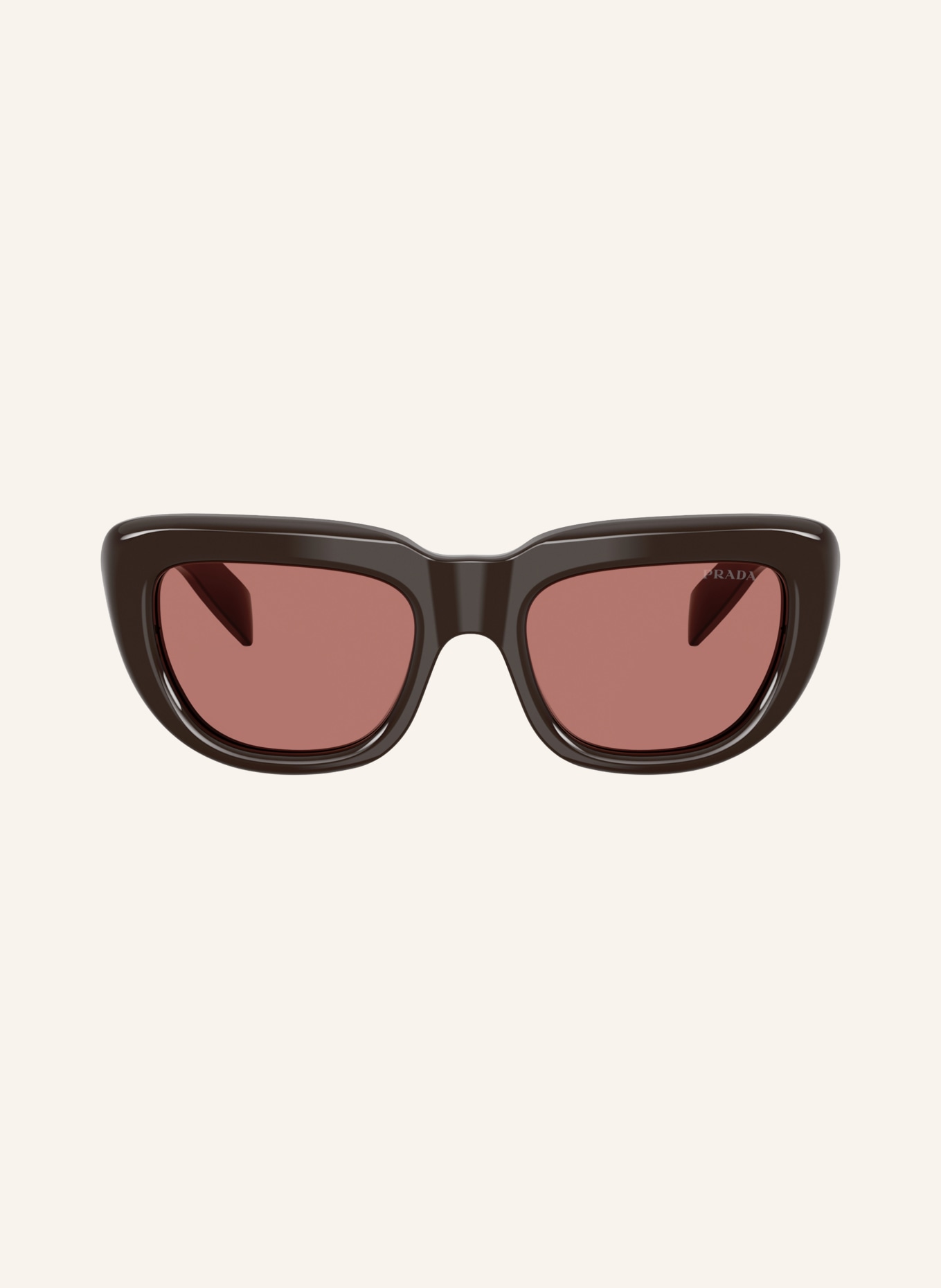 PRADA Sonnebrille PR D07S: DUNKELBRAUN/ ROT