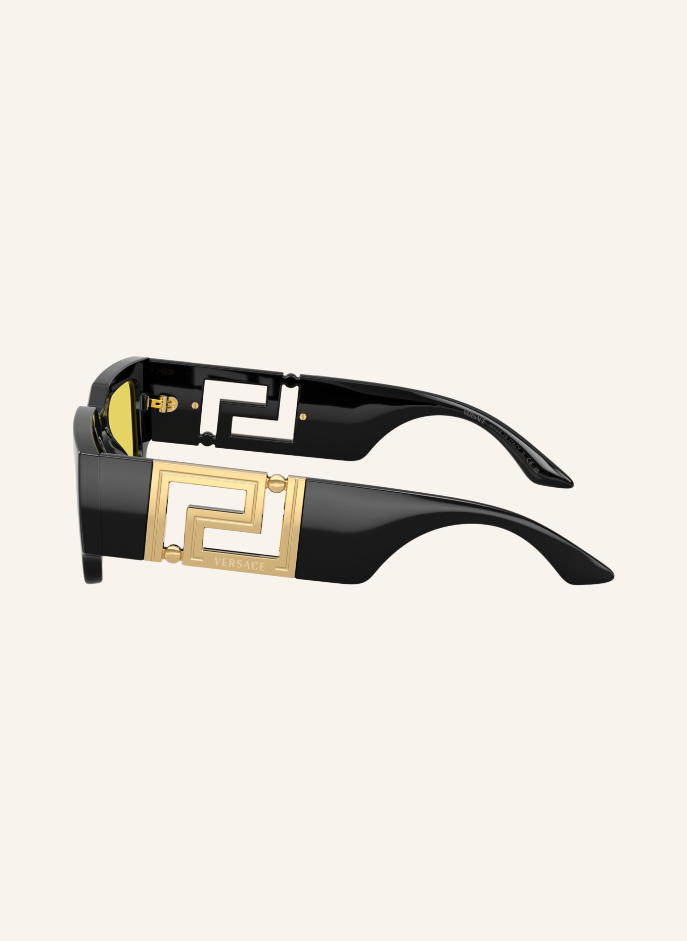 VERSACE Lunettes de soleil VE4506U: NOIR/JAUNE