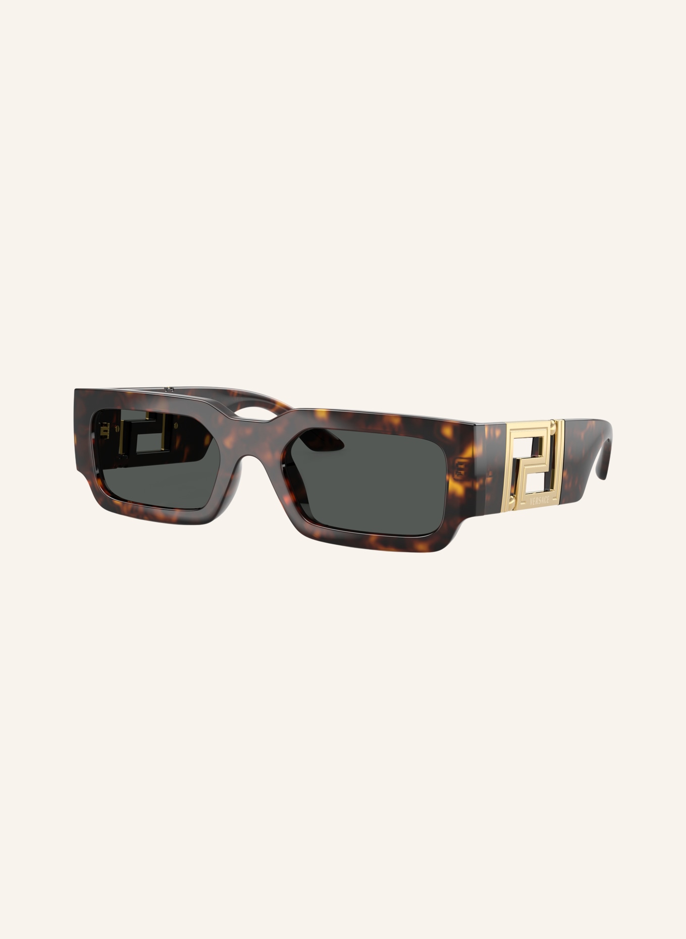 VERSACE Lunettes de soleil VE4506U: HAVANA / GRIS FONCÉ