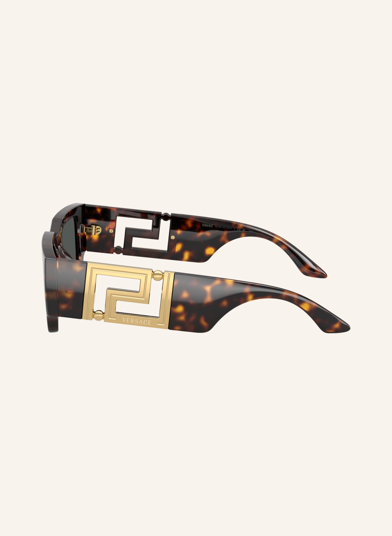 VERSACE Lunettes de soleil VE4506U: HAVANA / GRIS FONCÉ