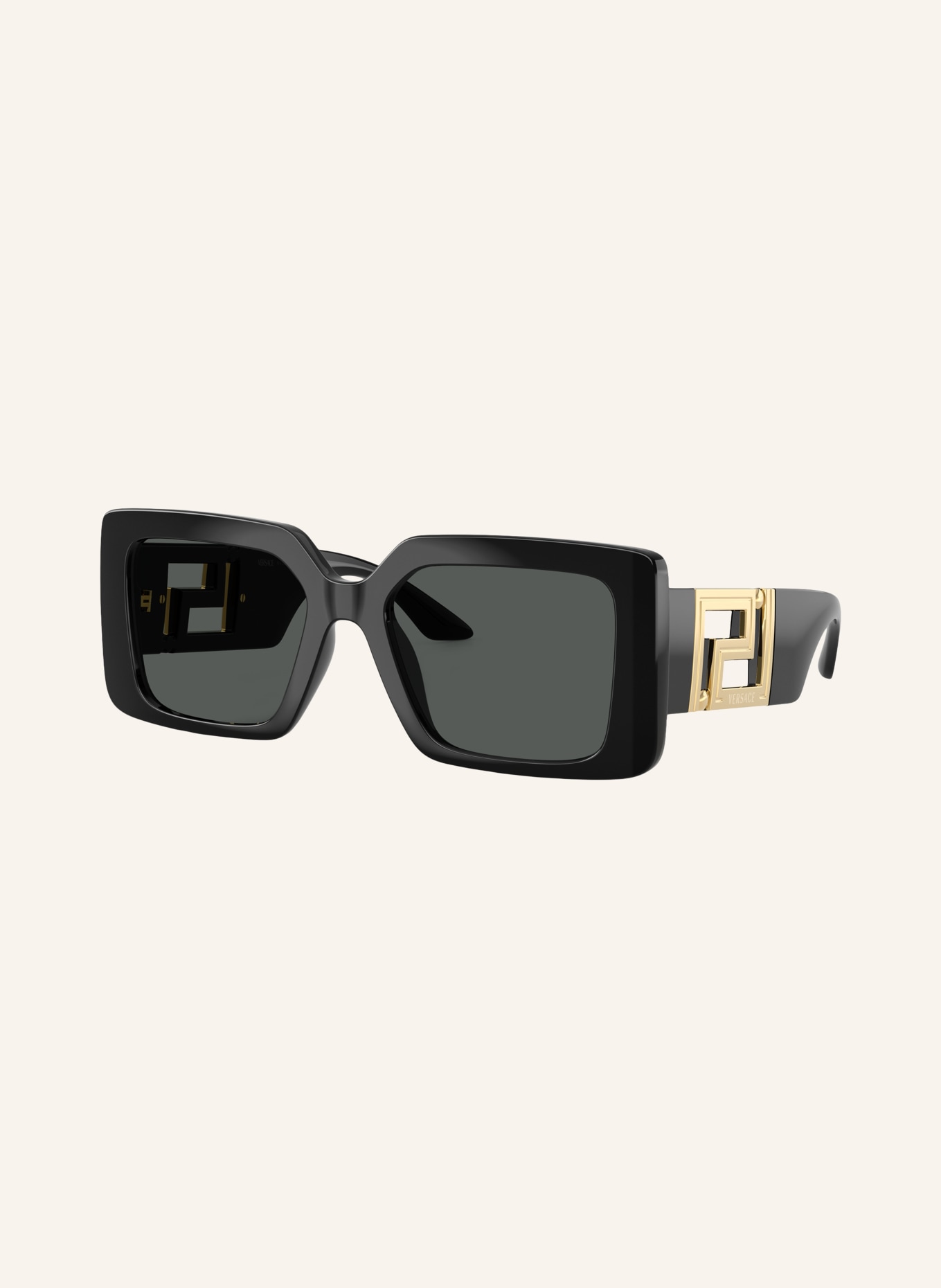 VERSACE Lunettes de soleil VE4505U: NOIR / GRIS FONCÉ