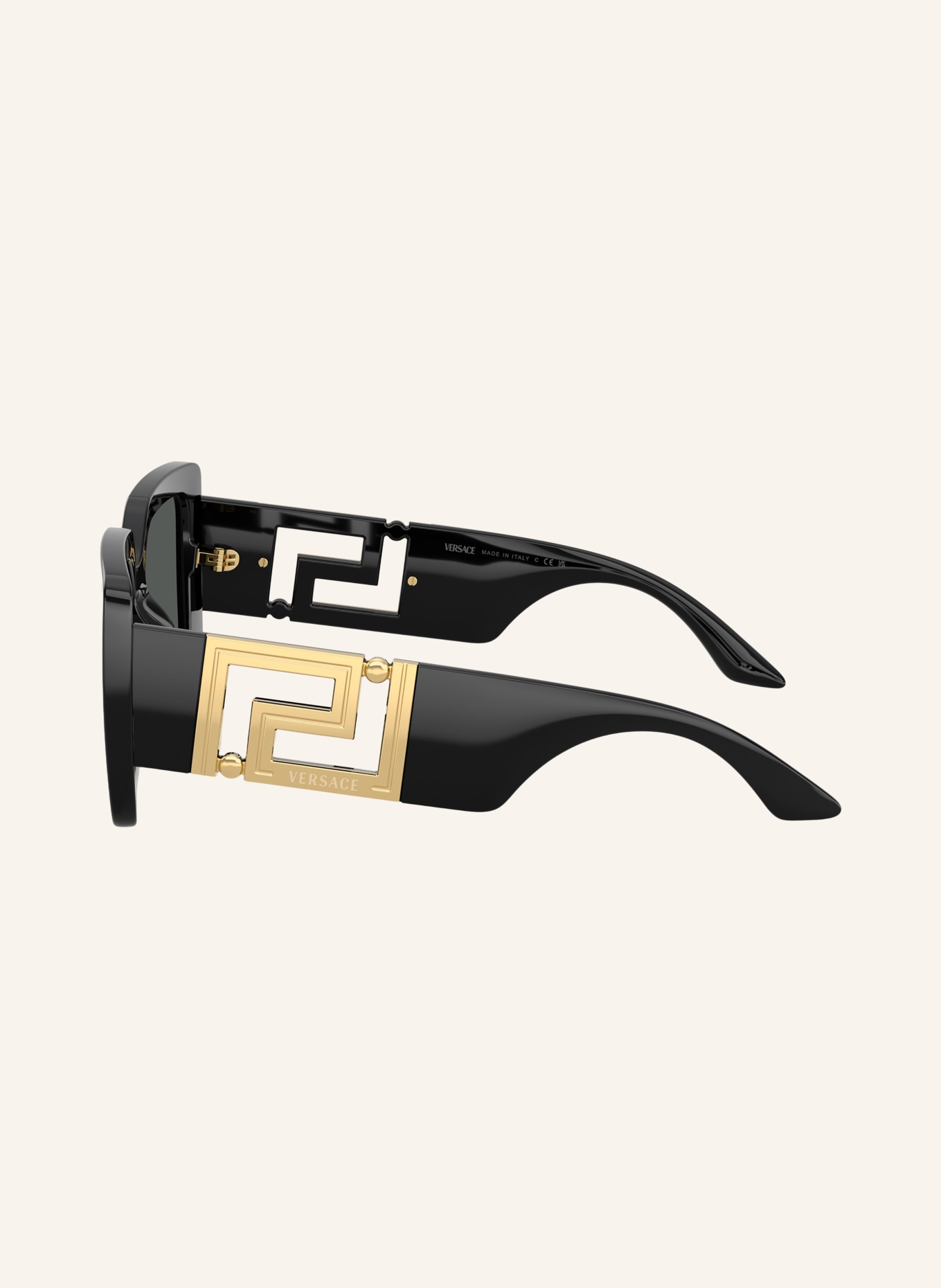 VERSACE Lunettes de soleil VE4505U: NOIR / GRIS FONCÉ