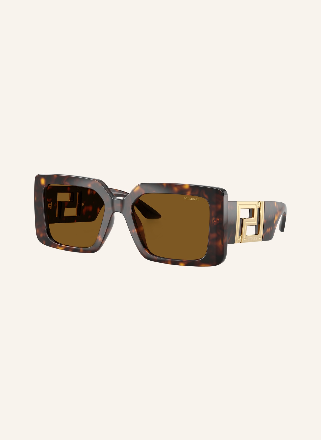 VERSACE Lunettes de soleil VE4505U: HAVANA/ MARRON POLARISÉ