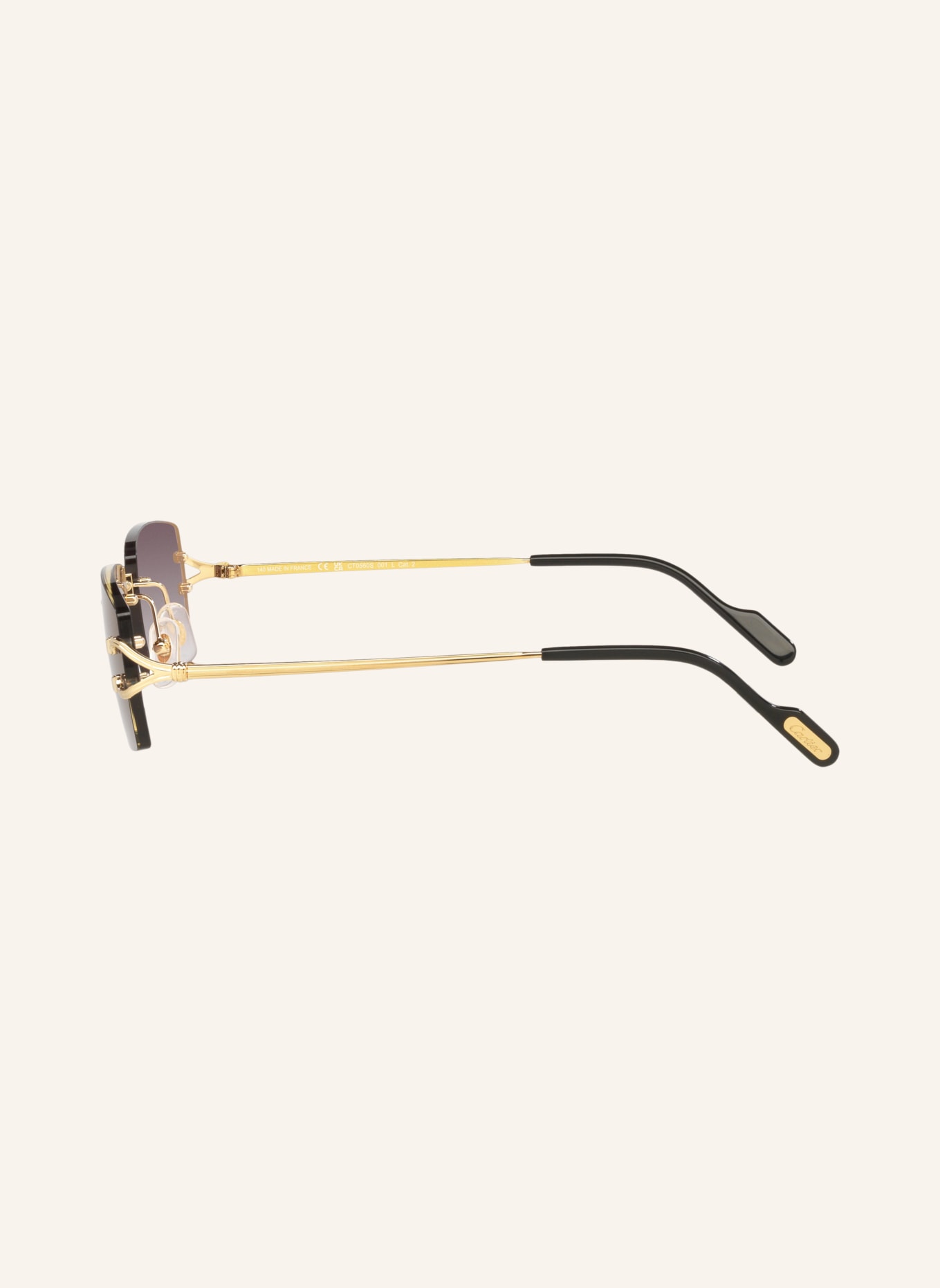 Cartier Sonnenbrille 6L001805: GOLD/ GRAU VERLAUF