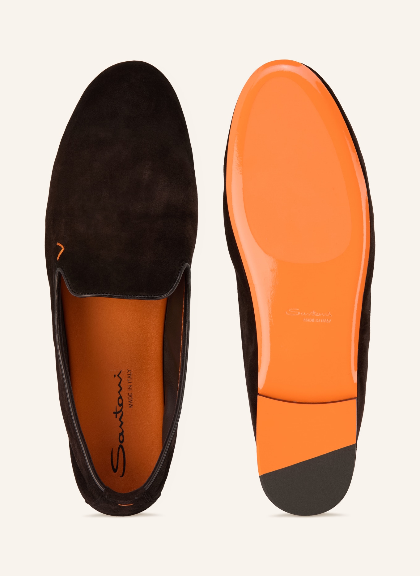 Santoni Pantoffels CHARMIN: MARRON FONCÉ