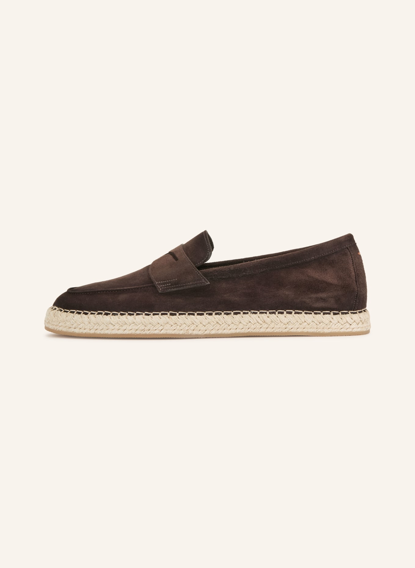 Santoni CARLO espadrilles: DARK BROWN / BEIGE