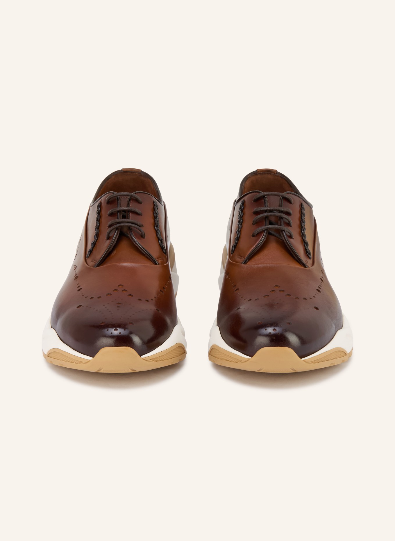 Santoni Sneaker ZUNO: HELLBRAUN / BRAUN