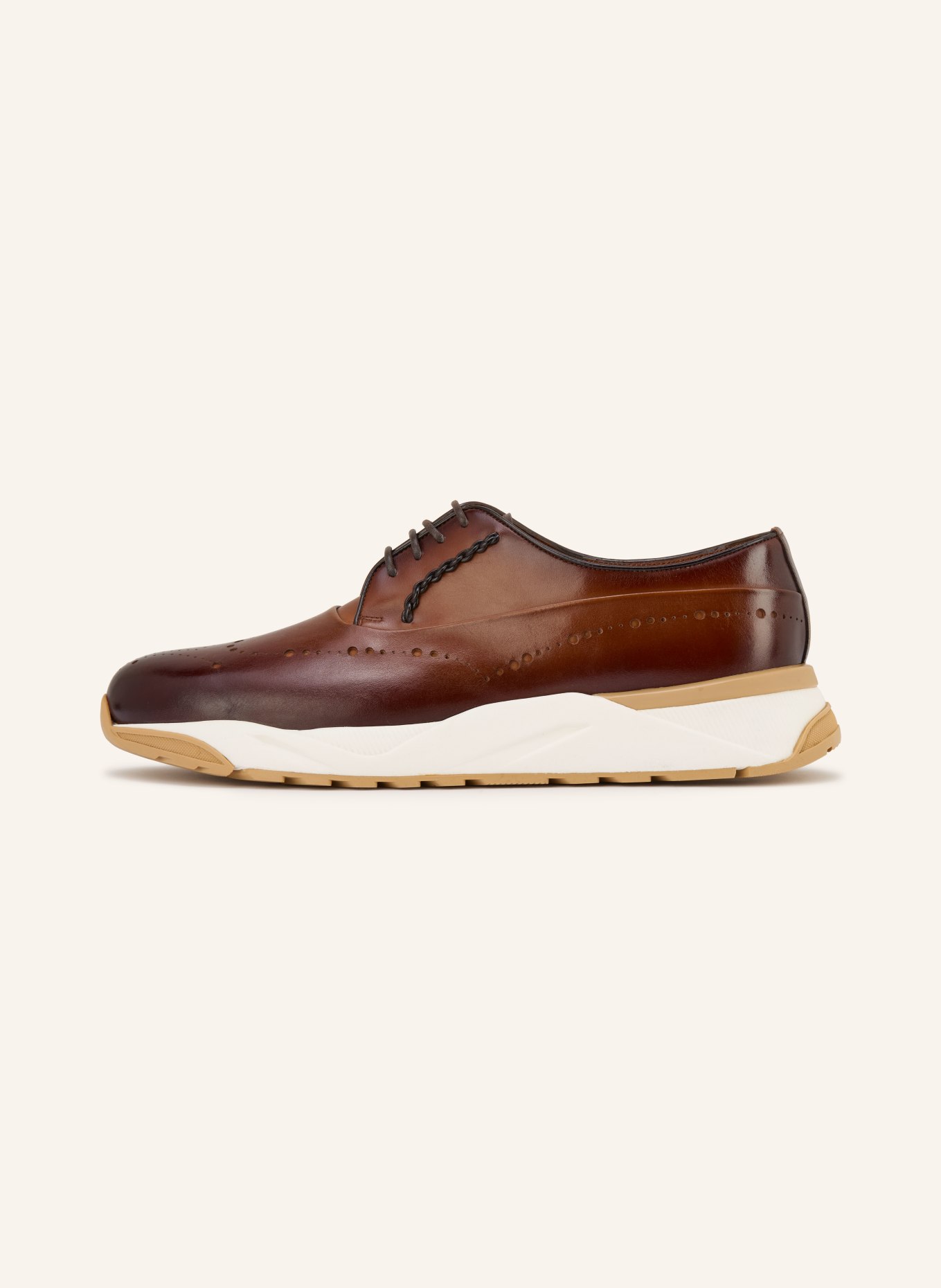 Santoni Sneaker ZUNO: HELLBRAUN / BRAUN