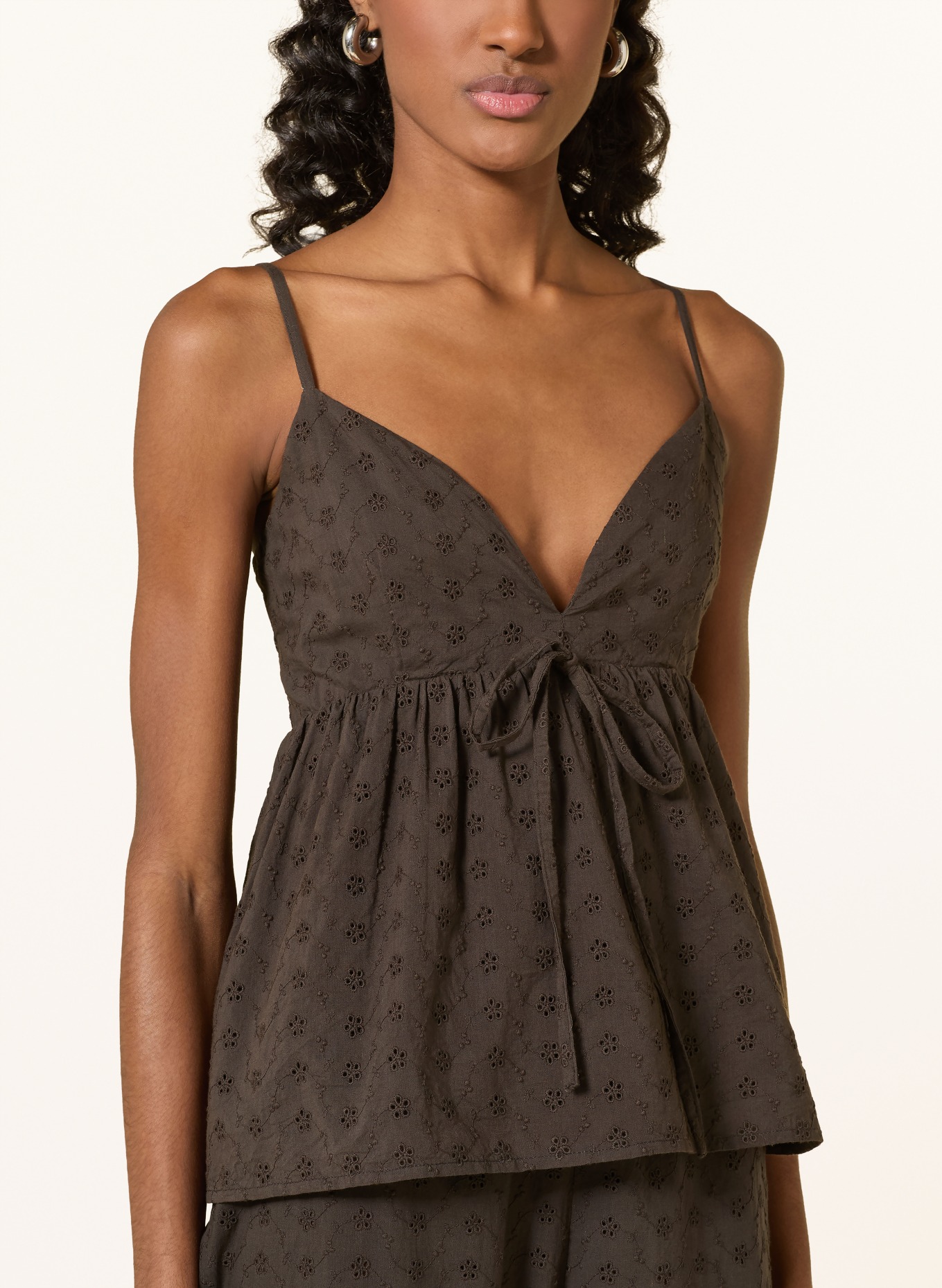NEO NOIR Top KENINE: MARRON FONCÉ