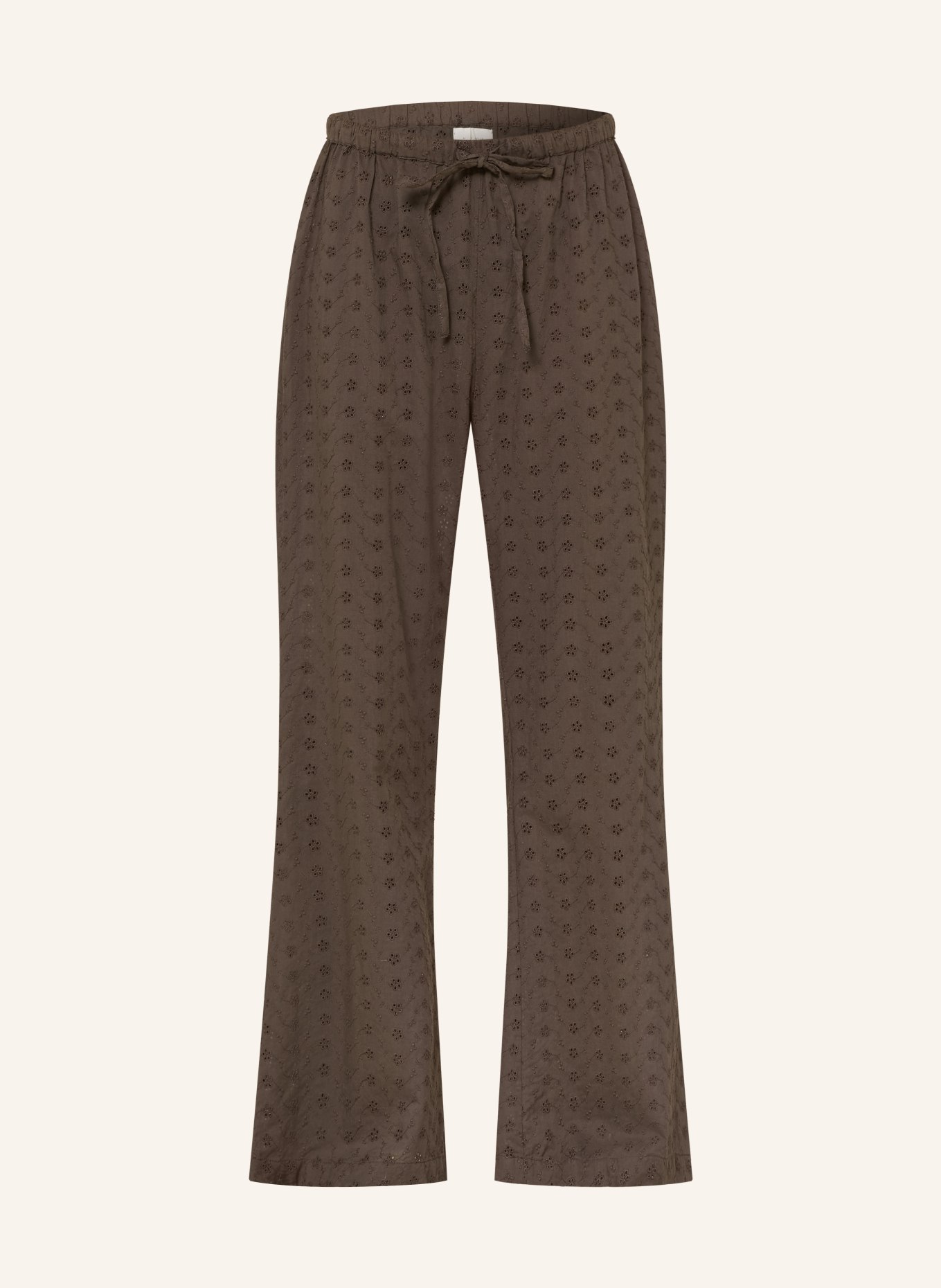 NEO NOIR Broek HENNIE EMB: MARRON FONCÉ