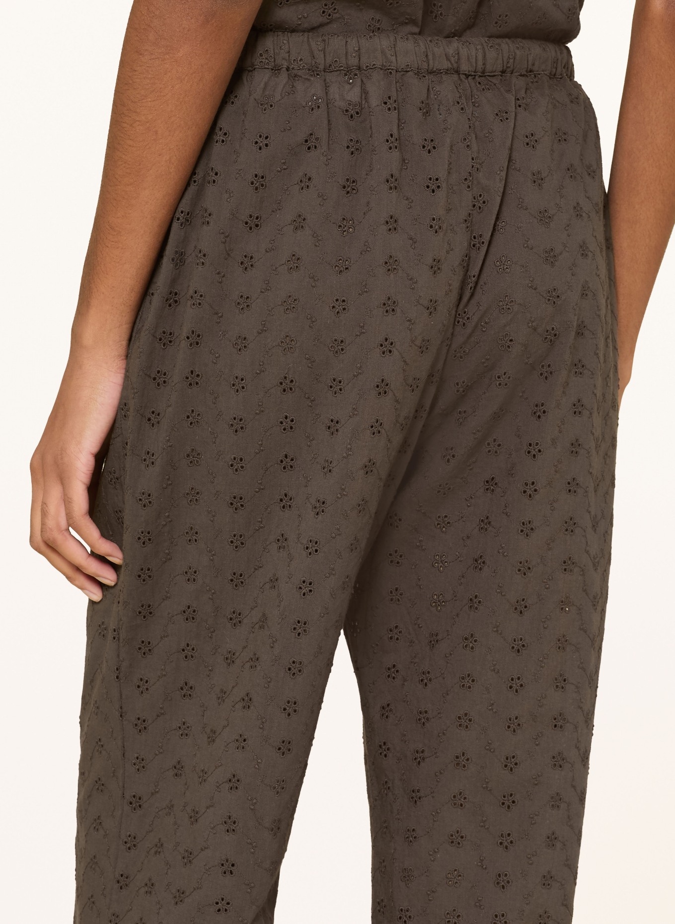 NEO NOIR Broek HENNIE EMB: MARRON FONCÉ