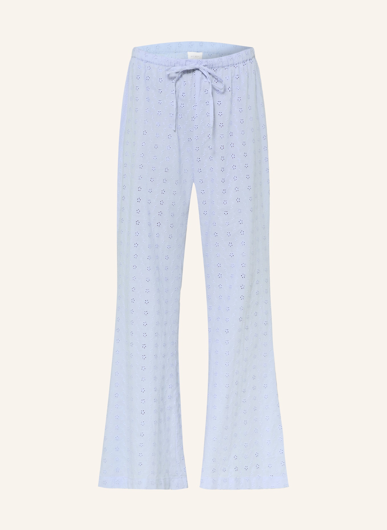 NEO NOIR Broek HENNIE EMB: LICHTBLAUW