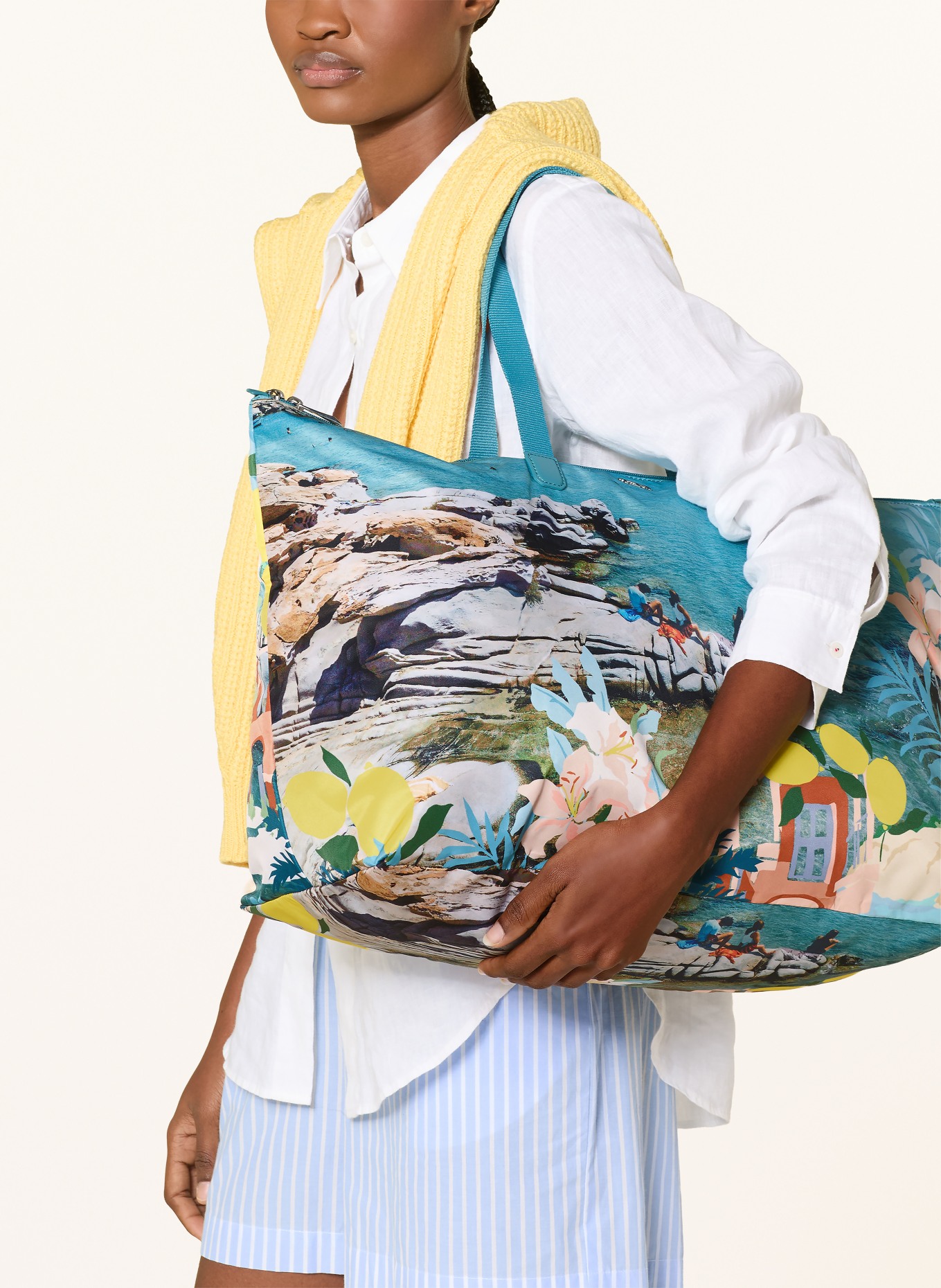 TUMI VOYAGEUR Shopper JUST IN CASE: GELB / CREME / NEONBLAU