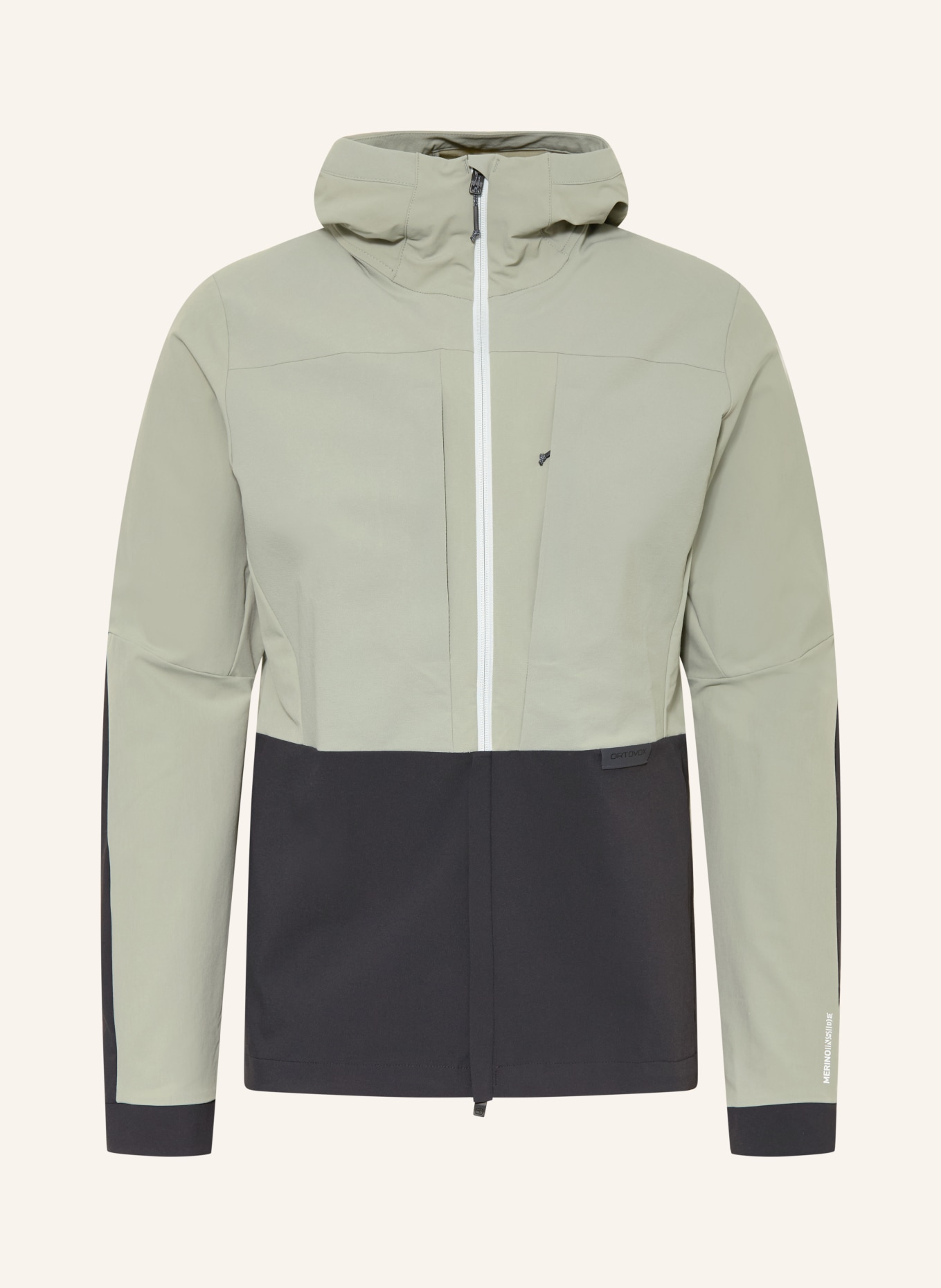 ORTOVOX Funktionsjacke TRAD PLUS: HELLGRÜN / SCHWARZ