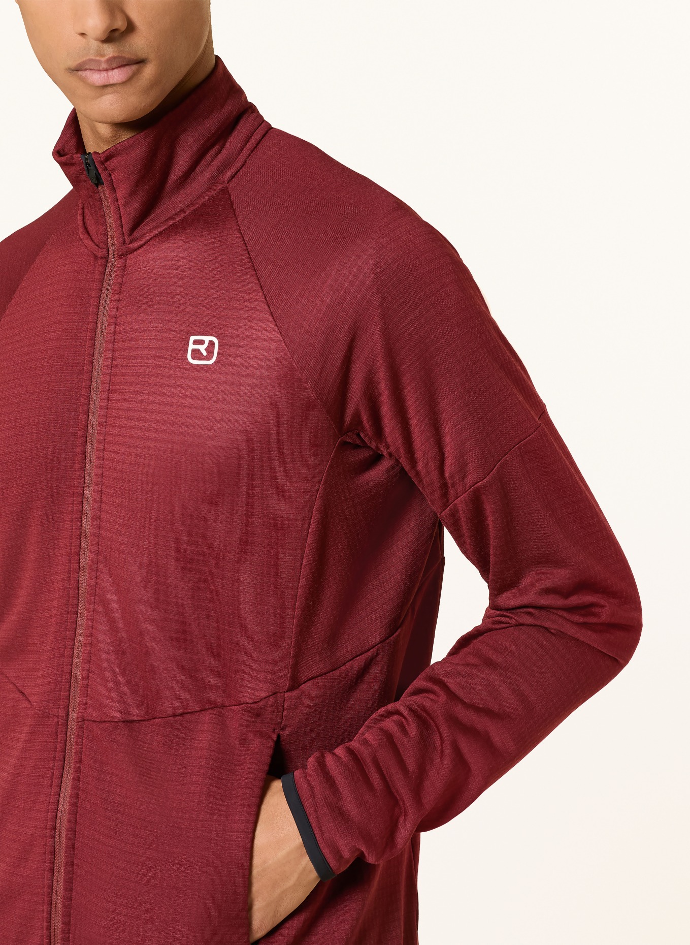 ORTOVOX Midlayer Jacket FLEECE LIGHT GRID: DARK RED