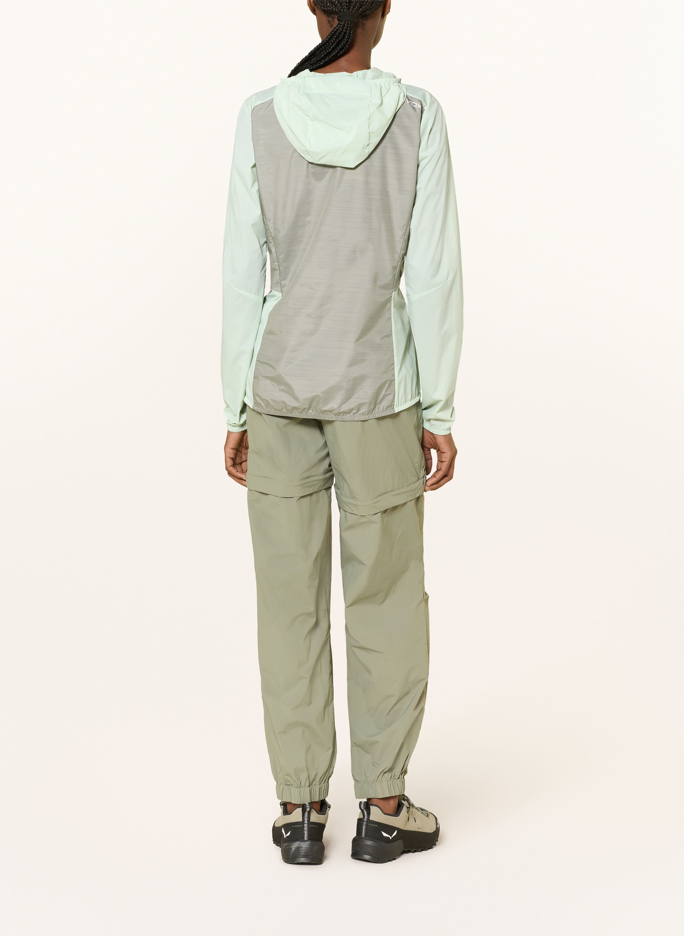 ORTOVOX TRACE Windbreaker: MINT / GRAY