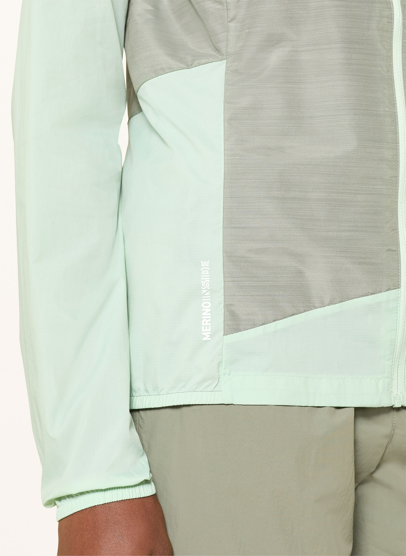 ORTOVOX TRACE Windbreaker: MINT / GRAY