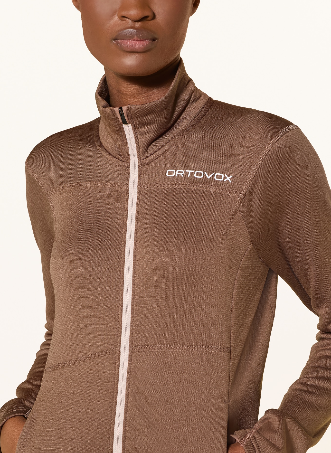 ORTOVOX Střední vrstva – bunda LIGHT: TMAVĚ ČERVENÁ