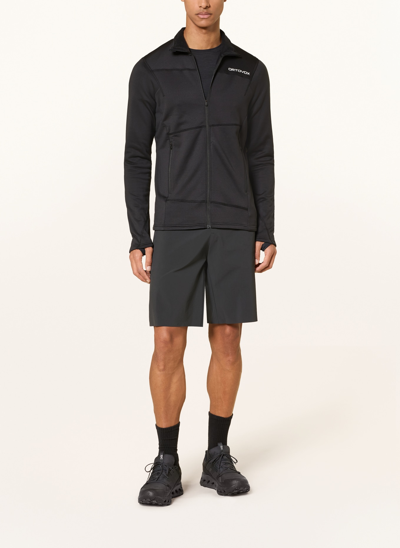 ORTOVOX Mid-layer jacket FLEECE LIGHT: BLACK
