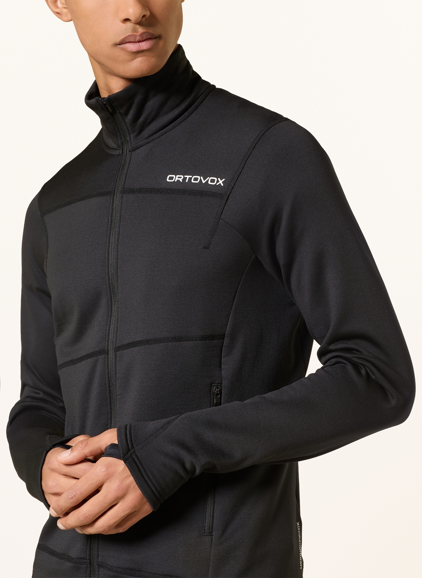 ORTOVOX Mid-layer jacket FLEECE LIGHT: BLACK