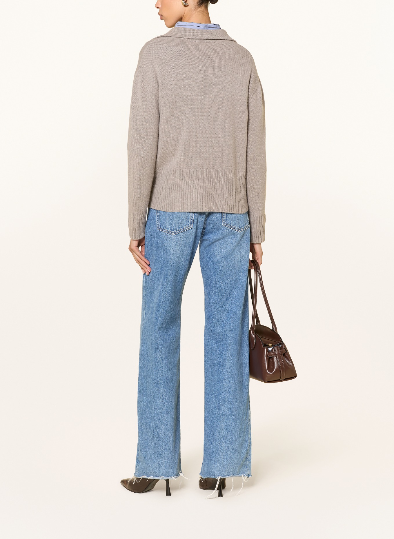 (THE MERCER) N.Y. Cashmere-Pullover: TAUPE