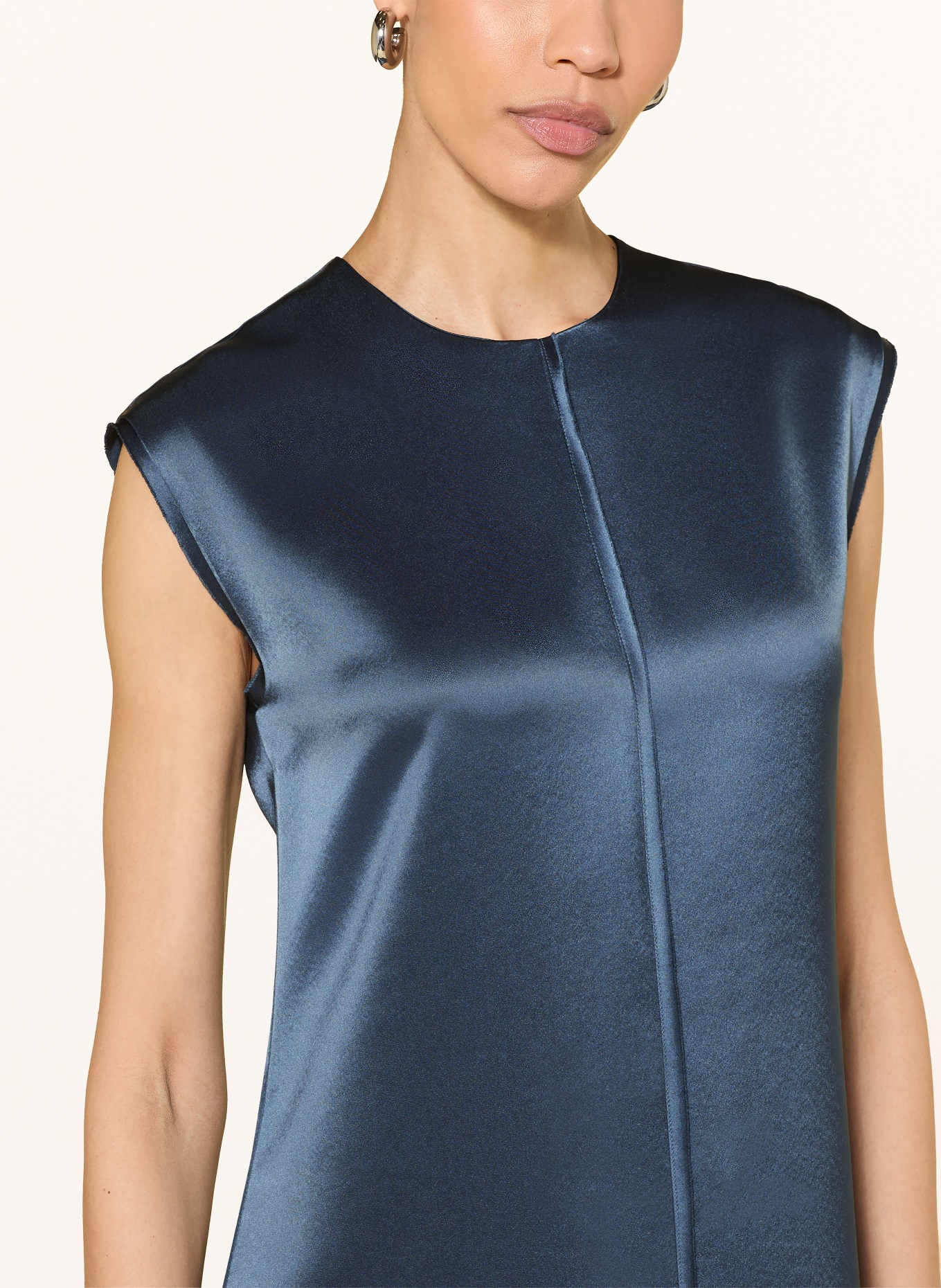 (THE MERCER) N.Y. Satijnen jurk: BLAUW