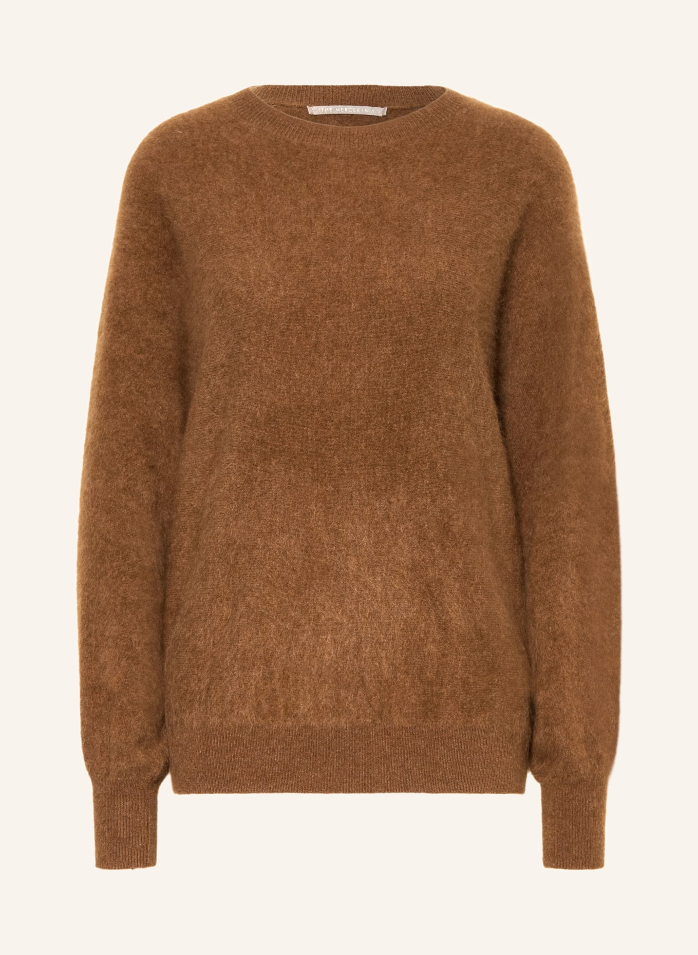 (THE MERCER) N.Y. Oversized trui van kasjmier: BRUIN