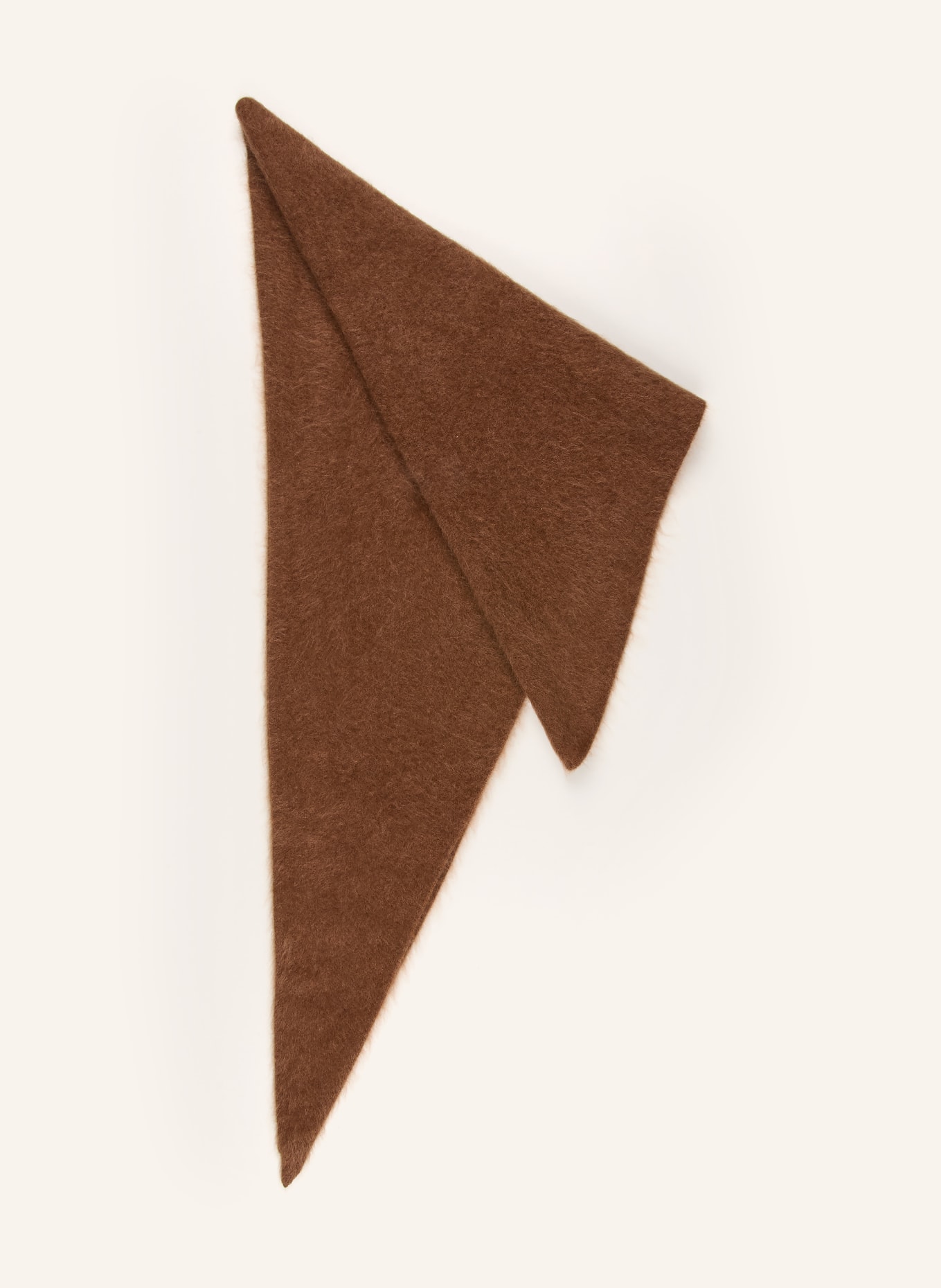 (THE MERCER) N.Y. Cashmere triangle scarf: BROWN