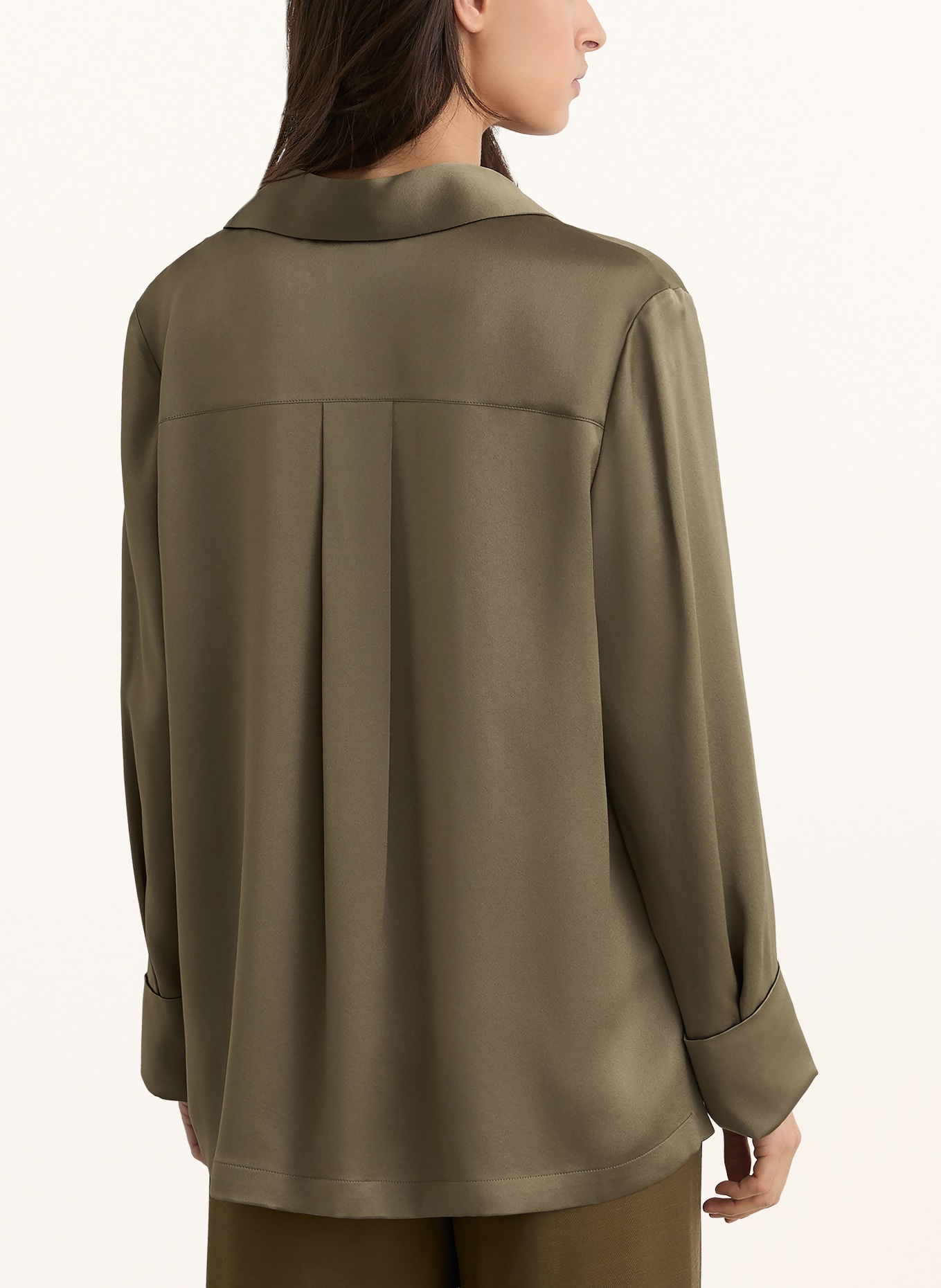REISS Blusenshirt MARINA aus Seide: KHAKI