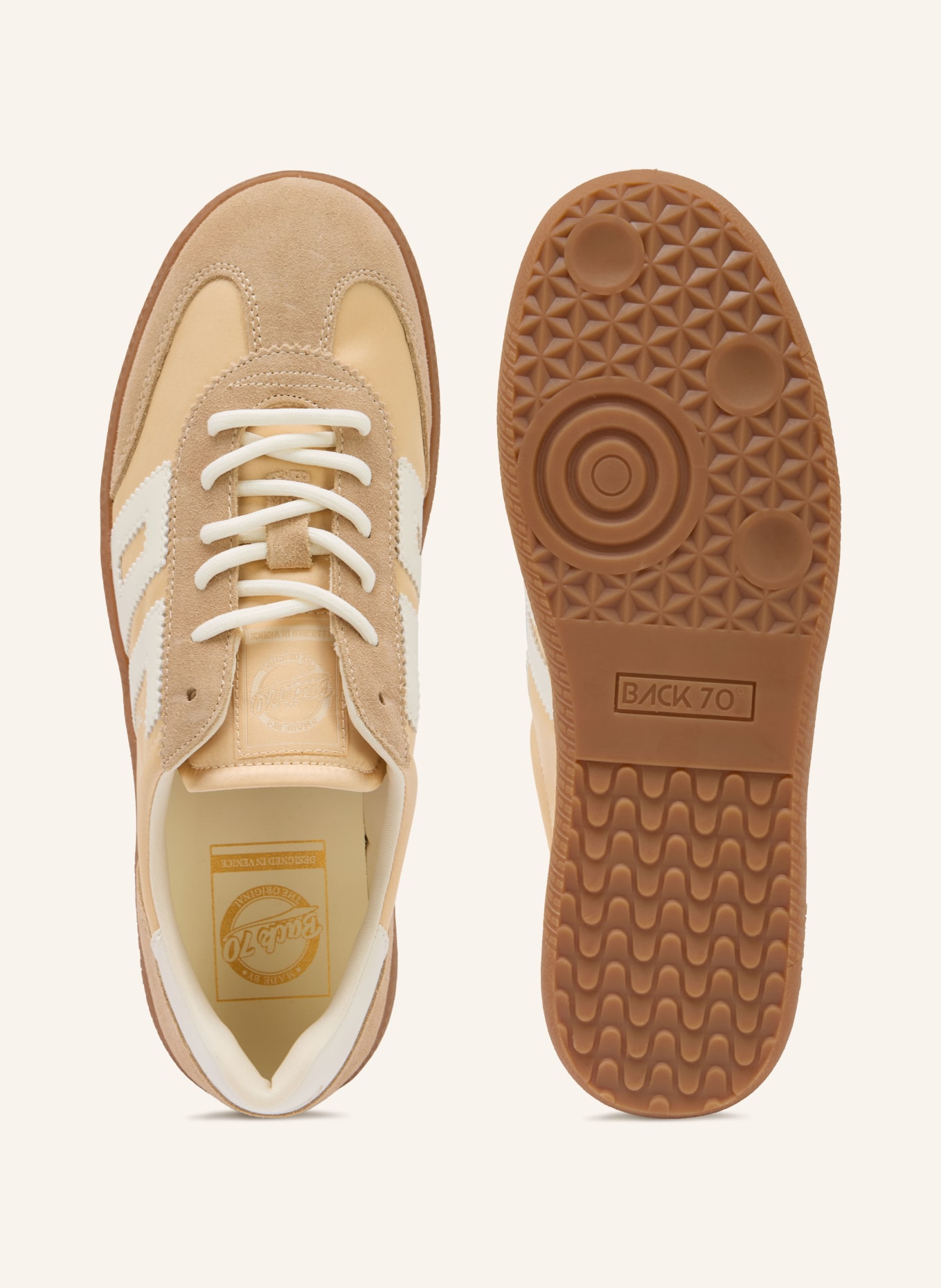 BACK 70 Tenisky BACK70 GHOST: BÉŽOVÁ / ZLATÁ / BÍLÁ