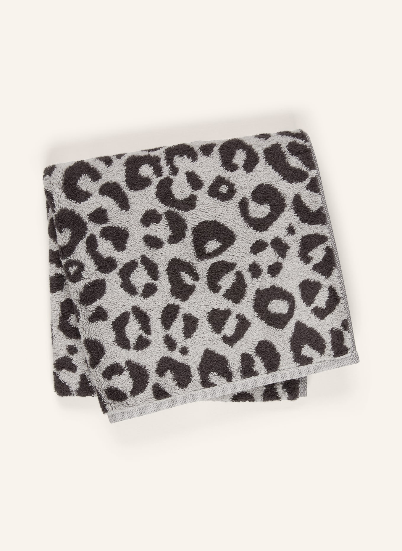 Cawö Handtuch TWO-TONE LEO: GRAU / SCHWARZ