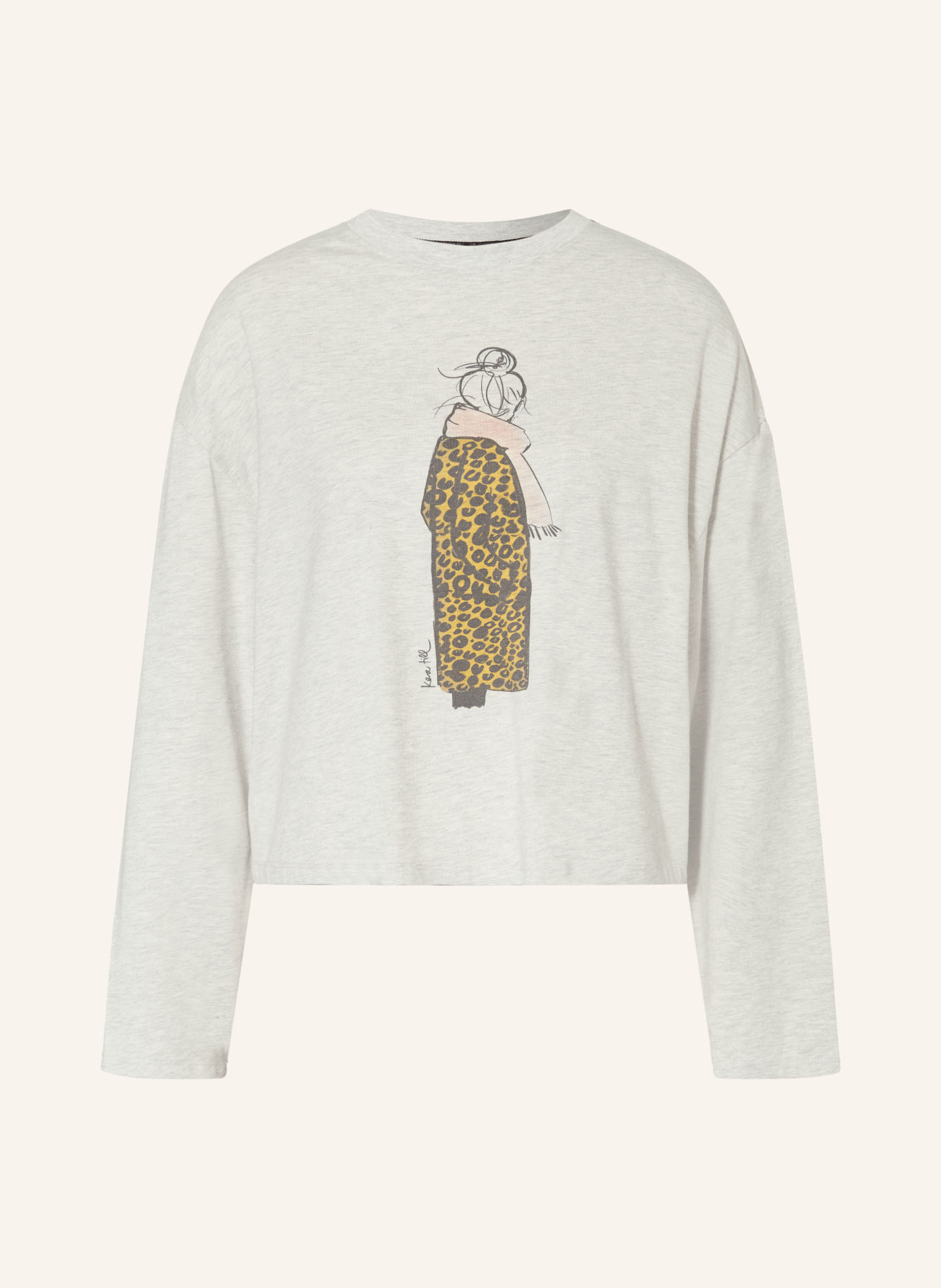 kera till Long-sleeve: GRAY / DARK YELLOW / BLACK