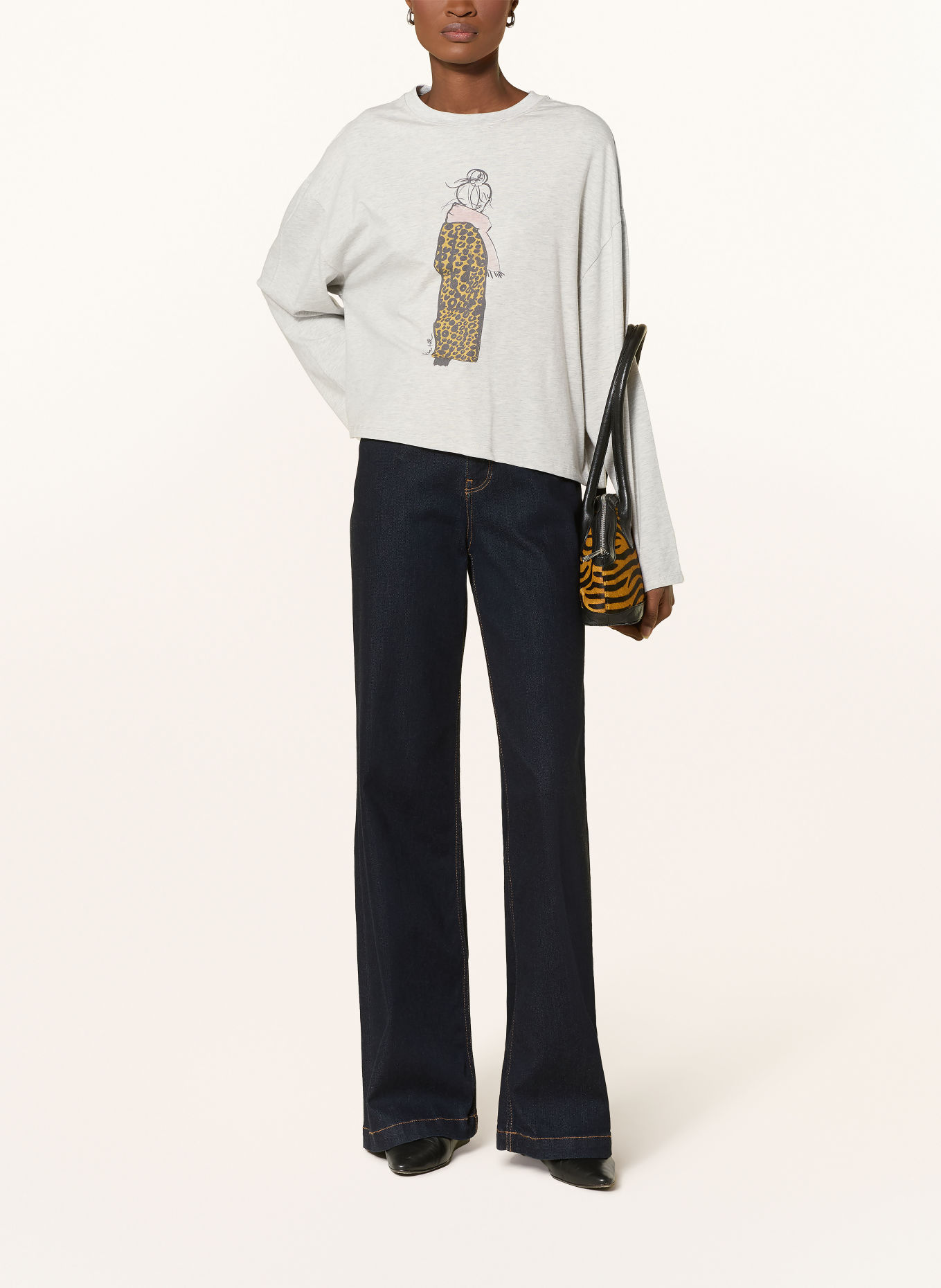 kera till Long-sleeve: GRAY / DARK YELLOW / BLACK