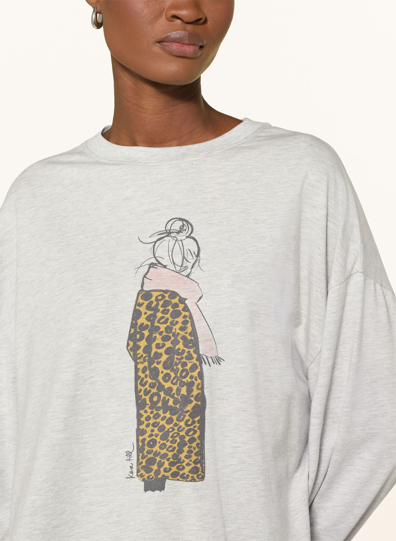 kera till Long-sleeve: GRAY / DARK YELLOW / BLACK