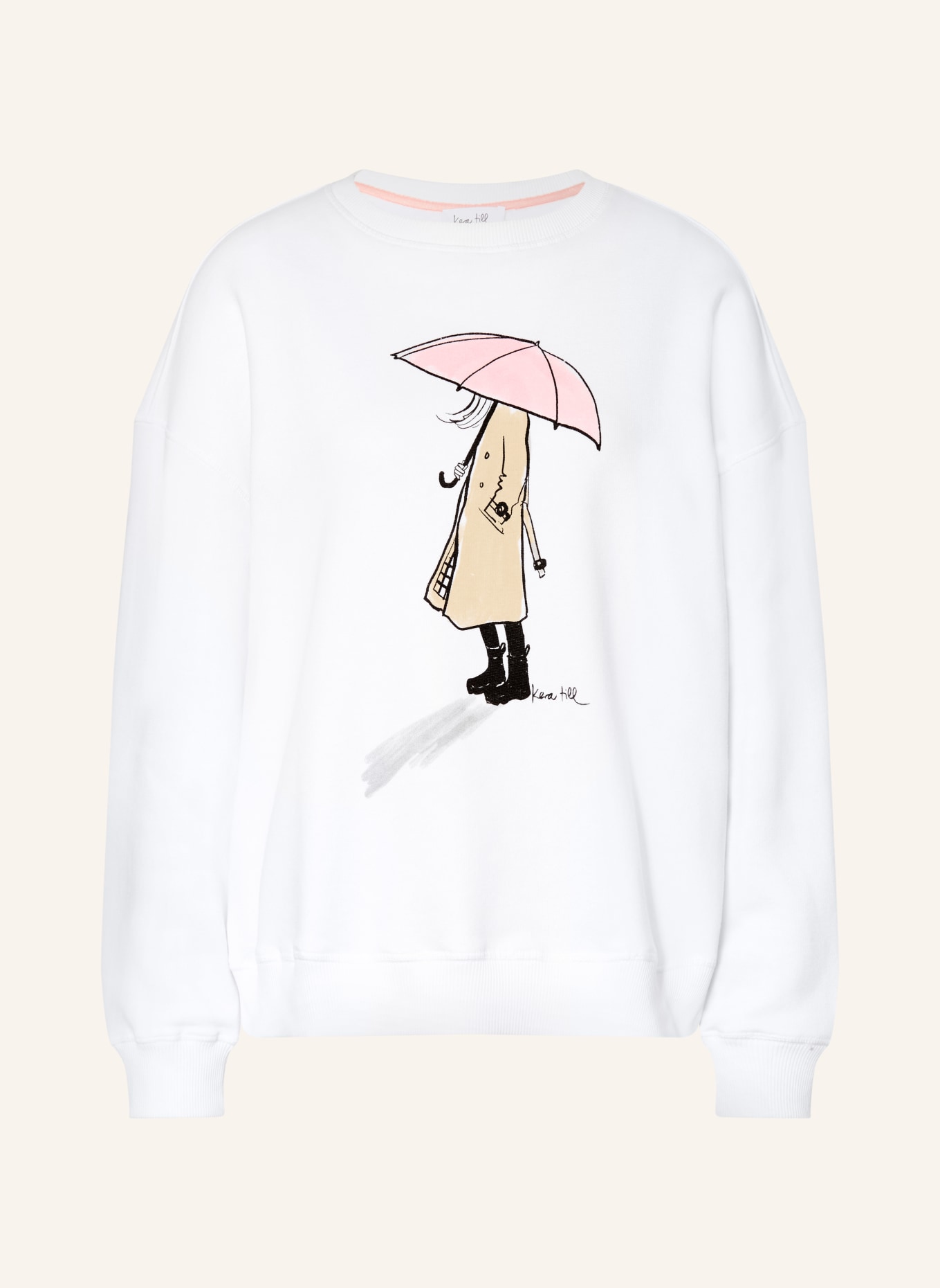 kera till Sweatshirt: WHITE / ROSE / BEIGE