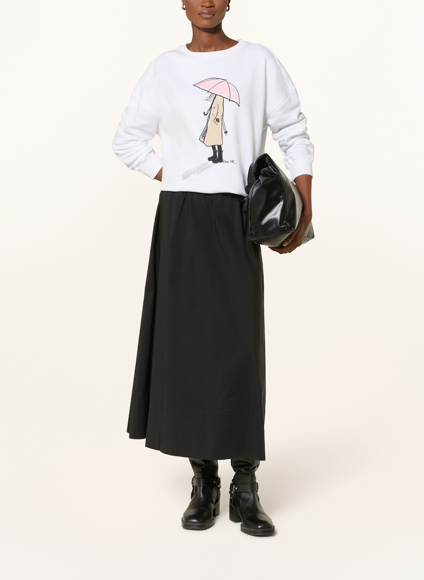 kera till Sweatshirt: WHITE / ROSE / BEIGE