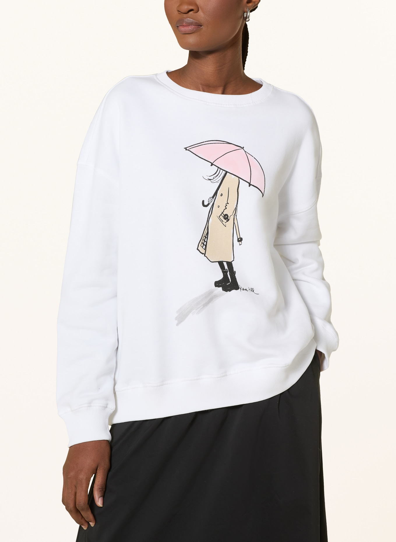 kera till Sweatshirt: WHITE / ROSE / BEIGE