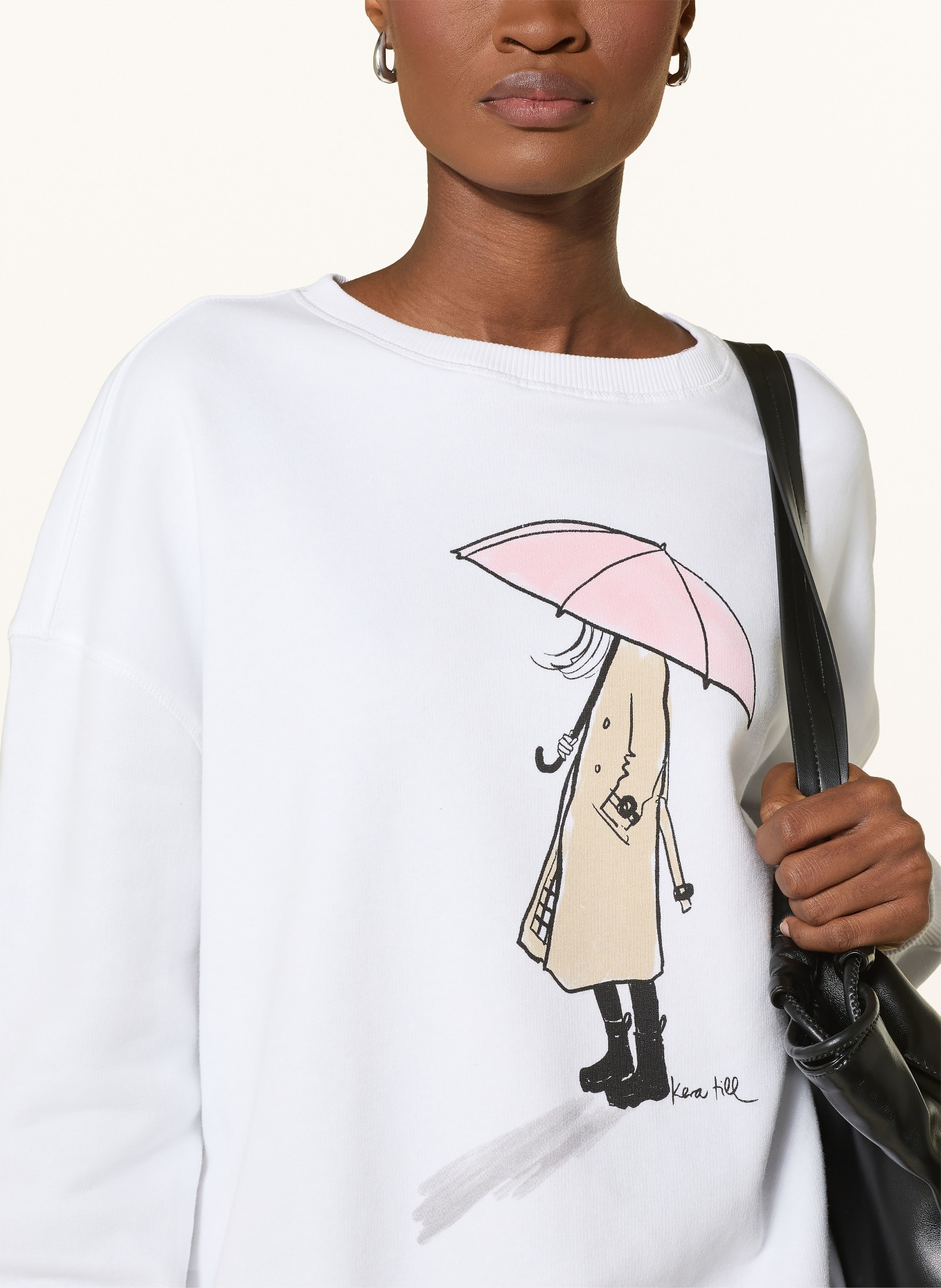 kera till Sweatshirt: WHITE / ROSE / BEIGE