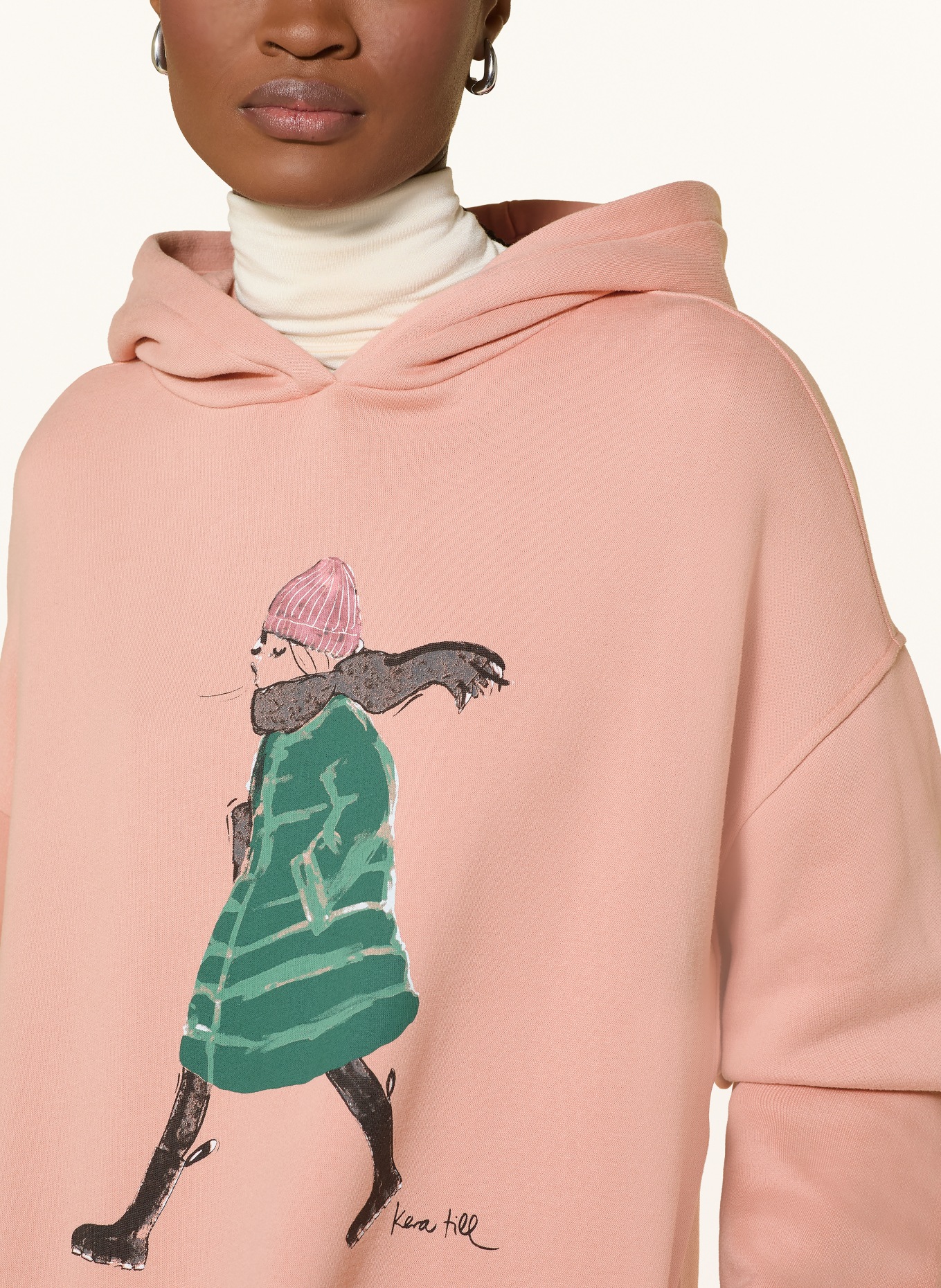 kera till Hoodie: ROSE / BLACK