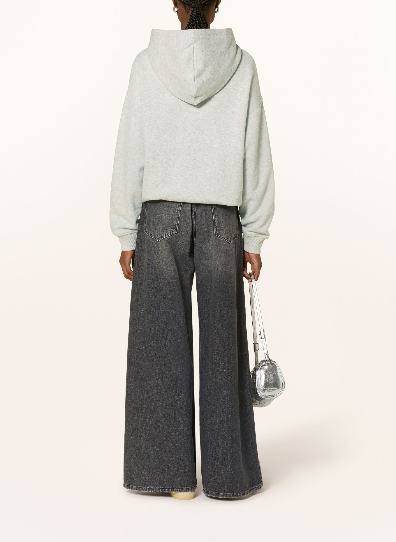 kera till Hoodie: LIGHT GRAY / DARK YELLOW / GREEN