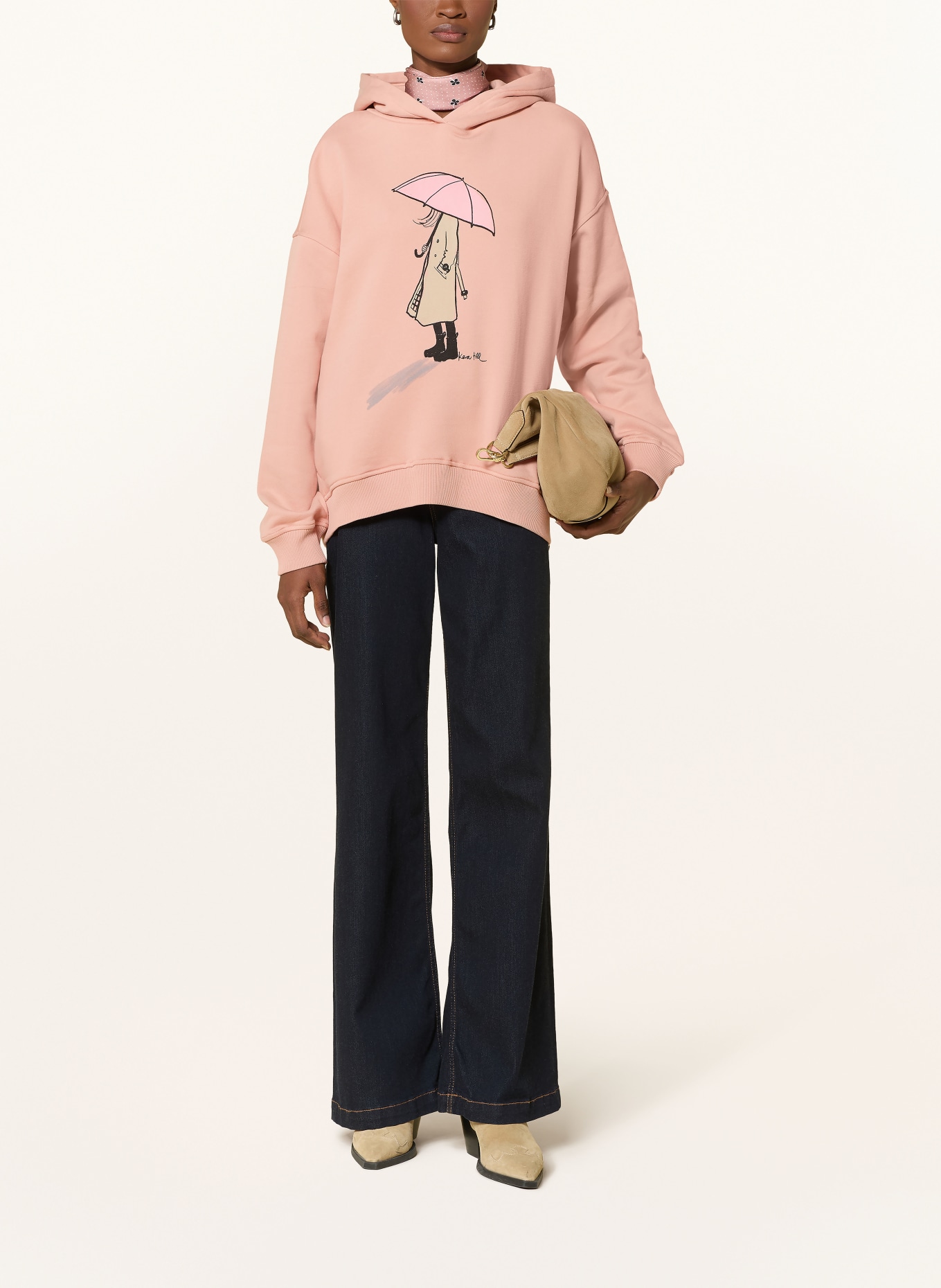 kera till Hoodie: ROSE / BLACK