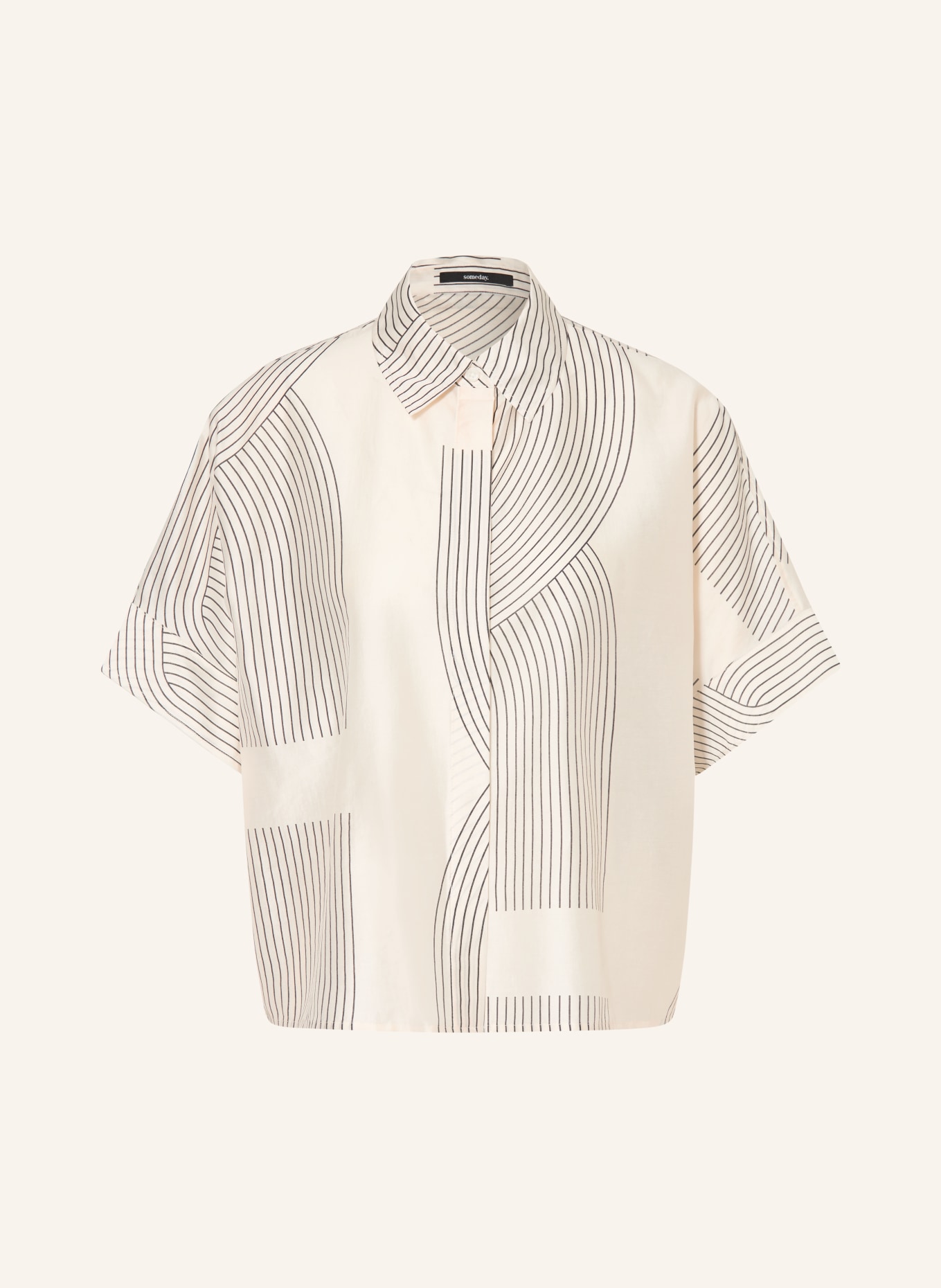 someday Hemdbluse ZULIN: CREME / SCHWARZ