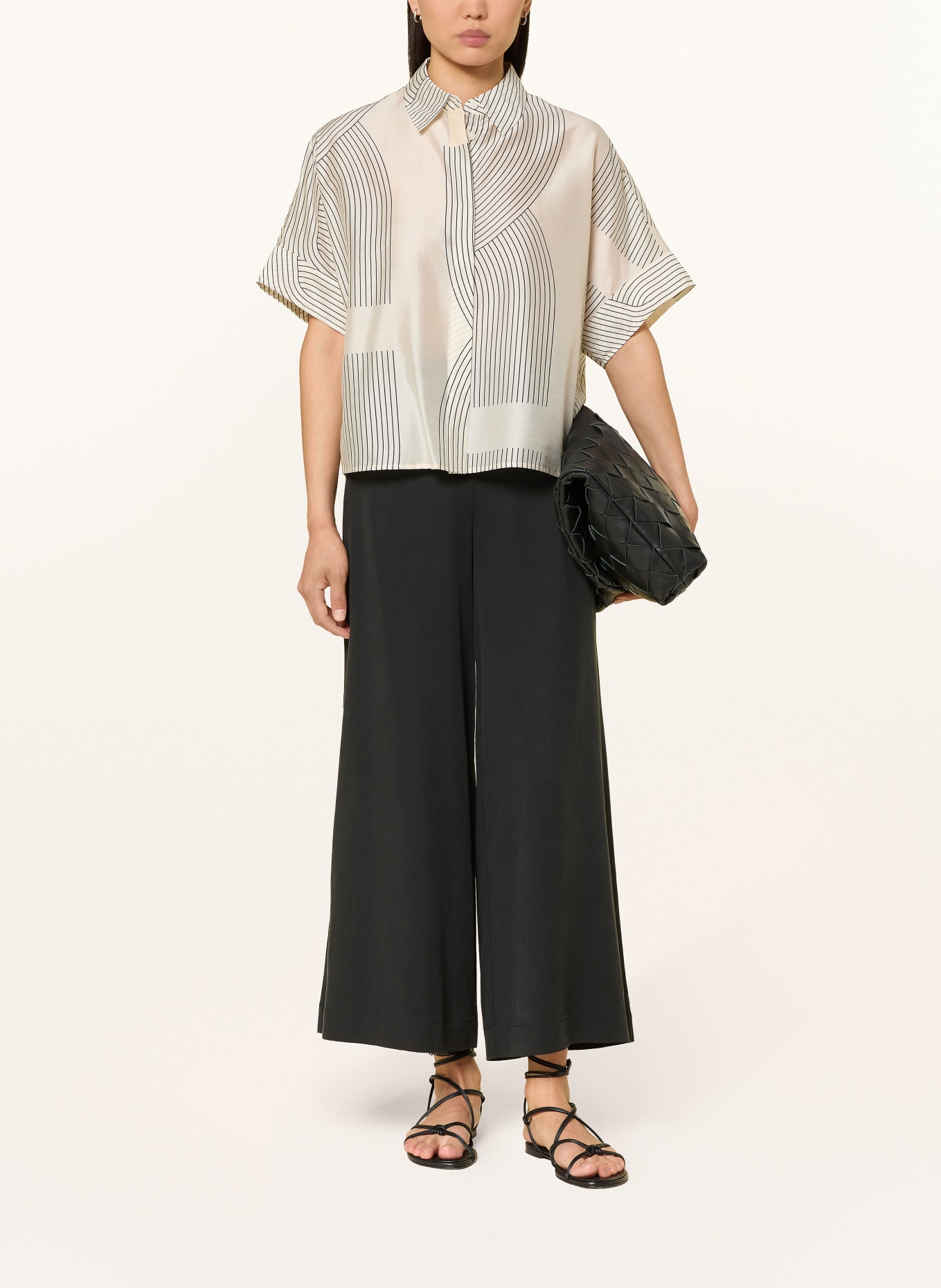 someday Hemdbluse ZULIN: CREME / SCHWARZ