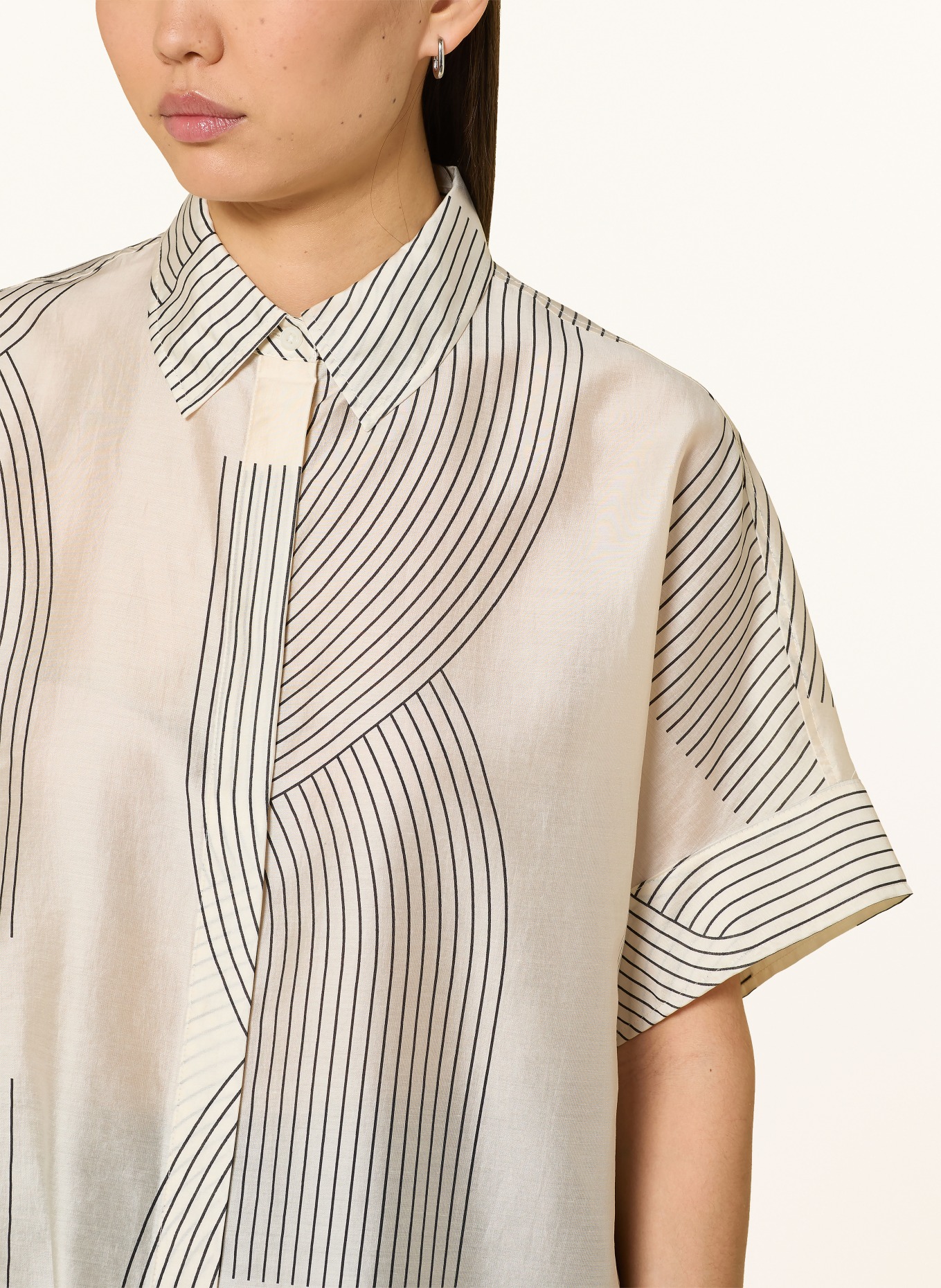 someday Hemdbluse ZULIN: CREME / SCHWARZ