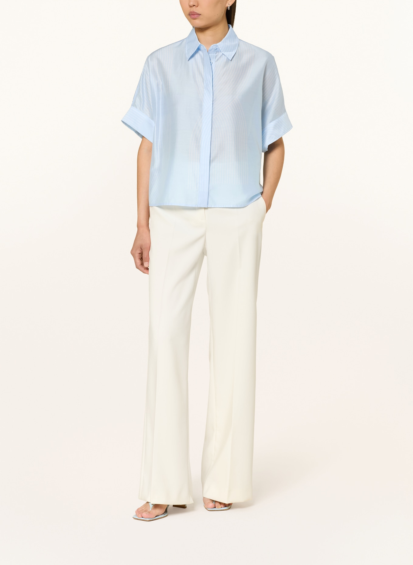 someday Hemdbluse ZULIN: HELLBLAU / WEISS