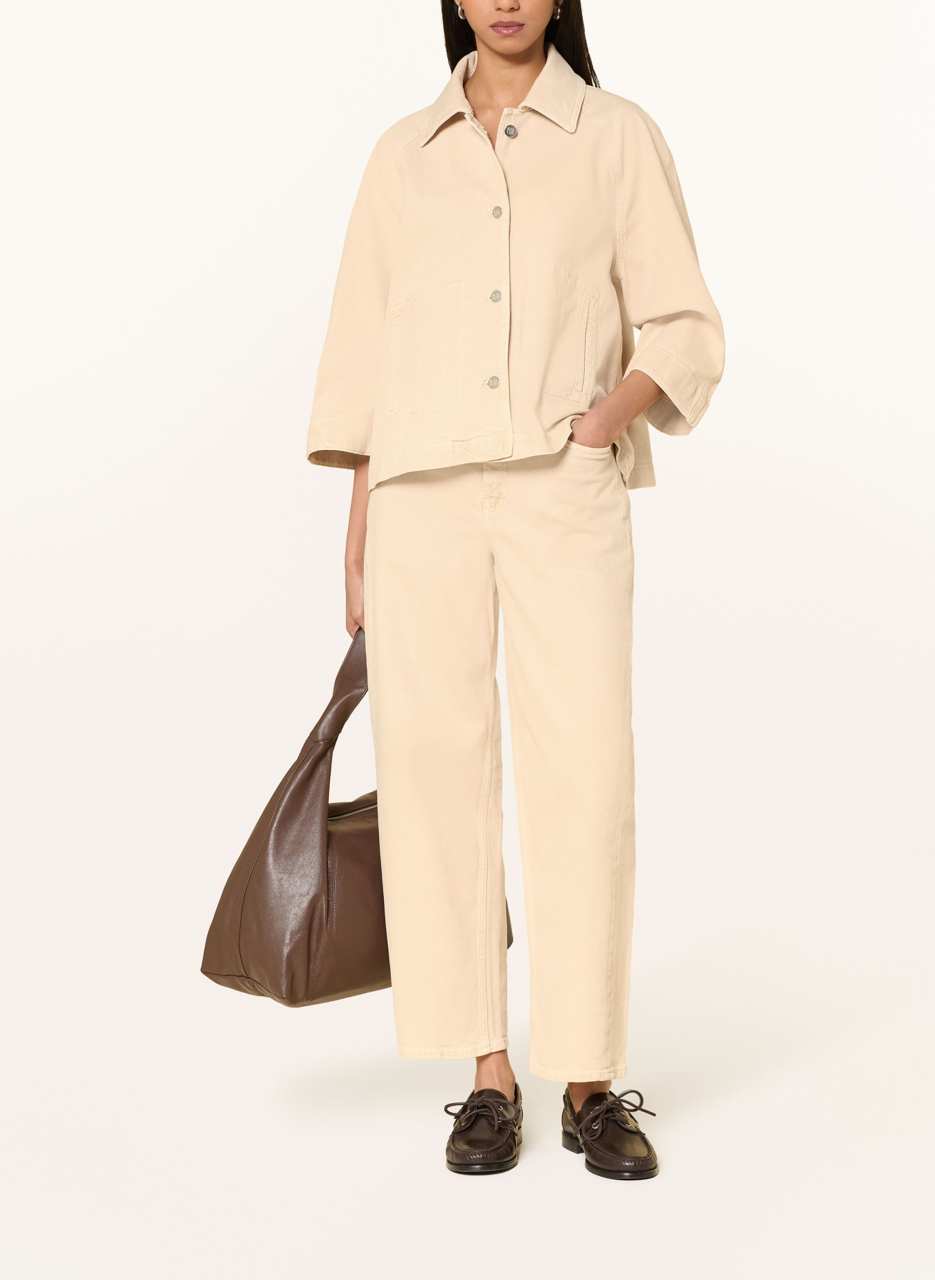 someday Kastenjacke NYELLE mit 3/4-Arm: HELLBRAUN